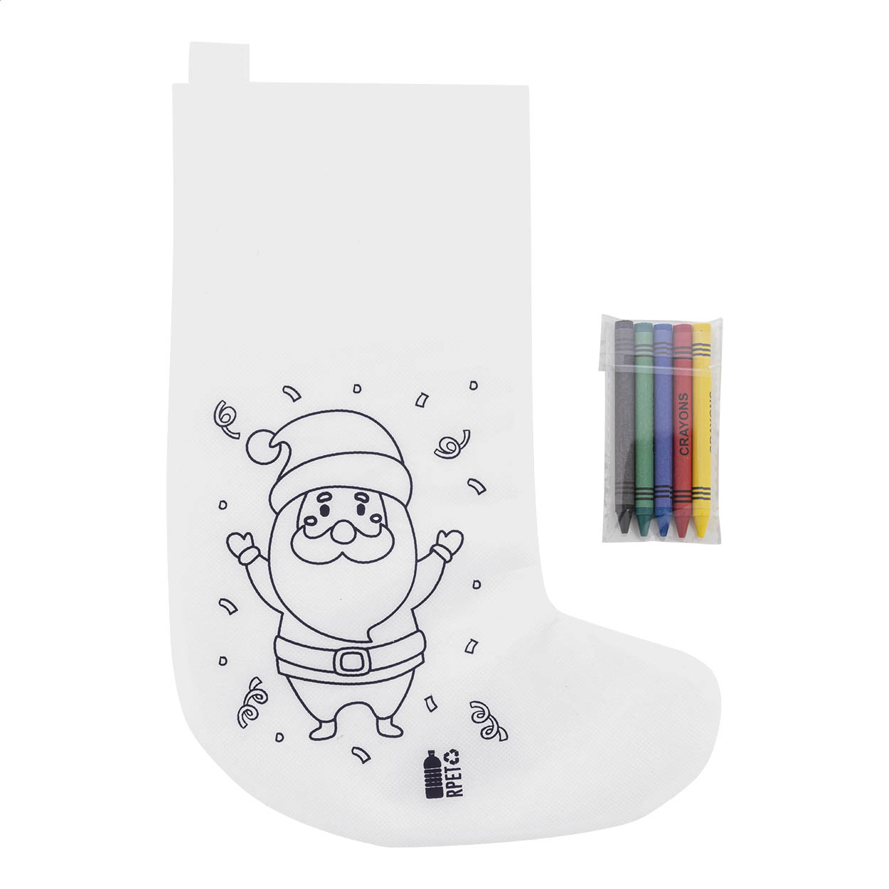Julfar Gift vánoční punčocha na vybarvení Bílá