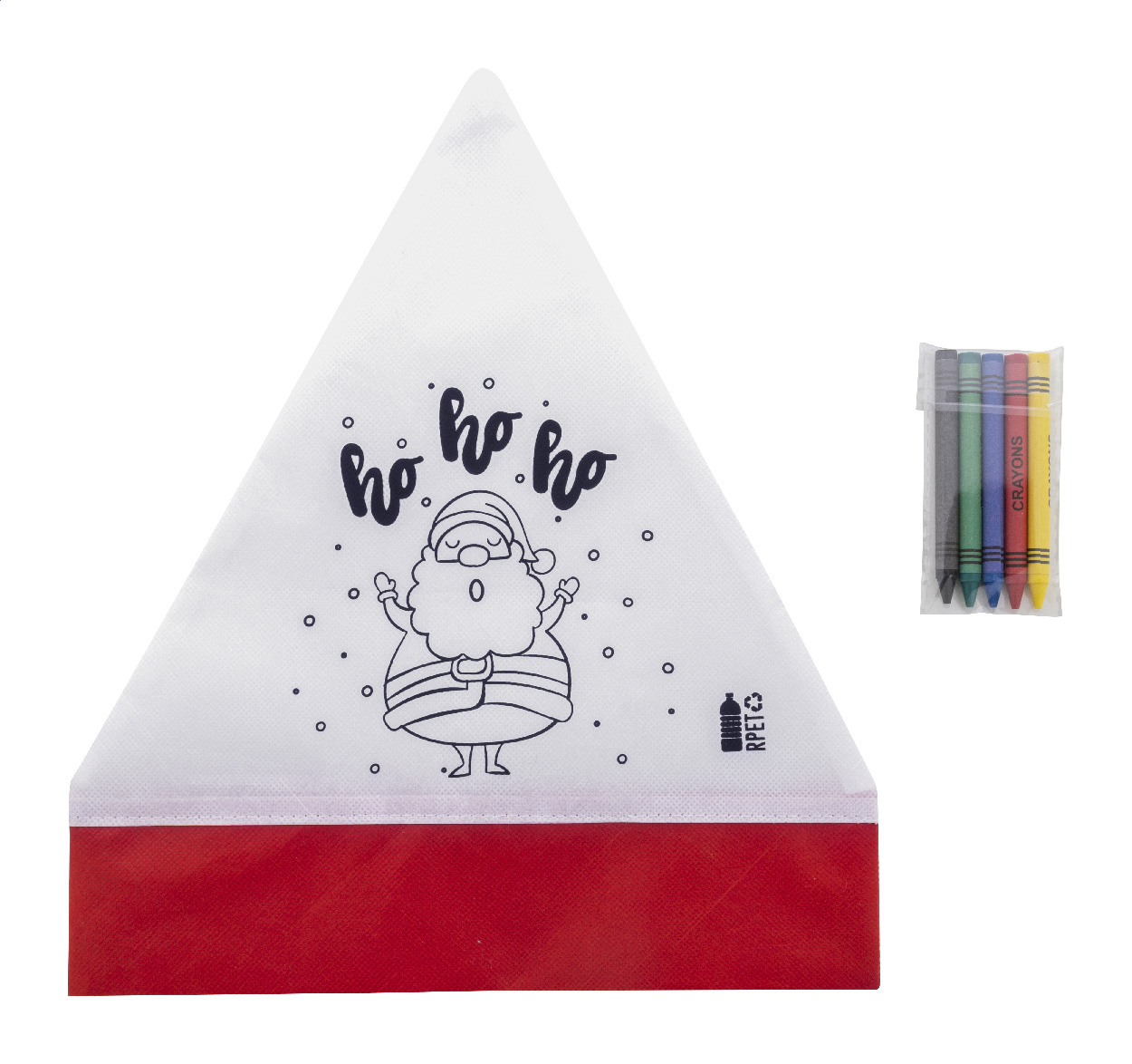 Julfar Hat čepice Santa na vybarvení Bílá