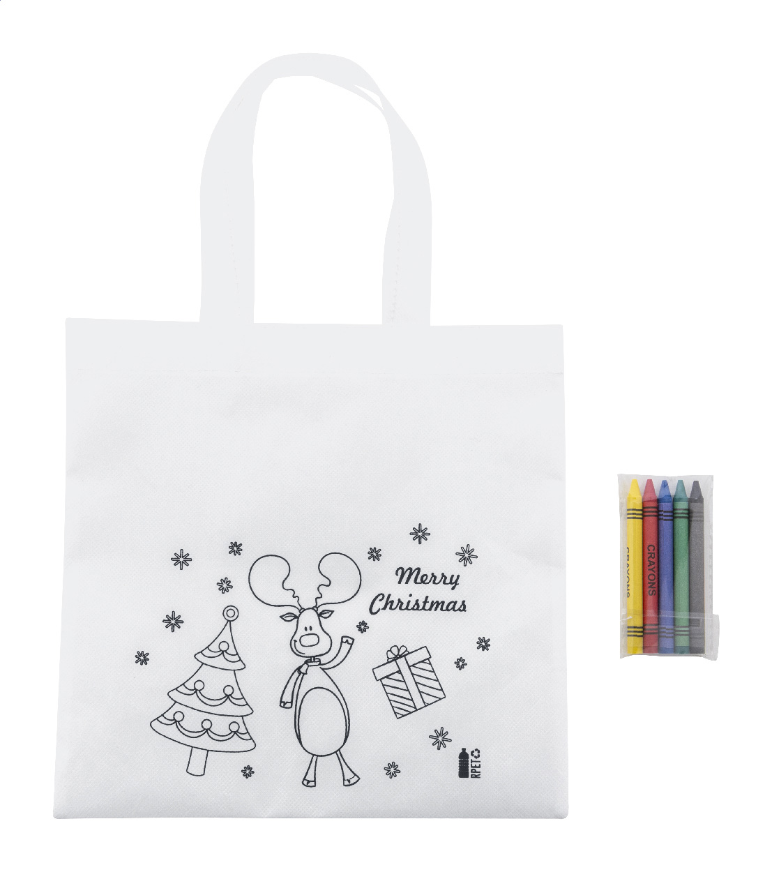 Julfar Shop vánoční taška na vybarvení Bílá