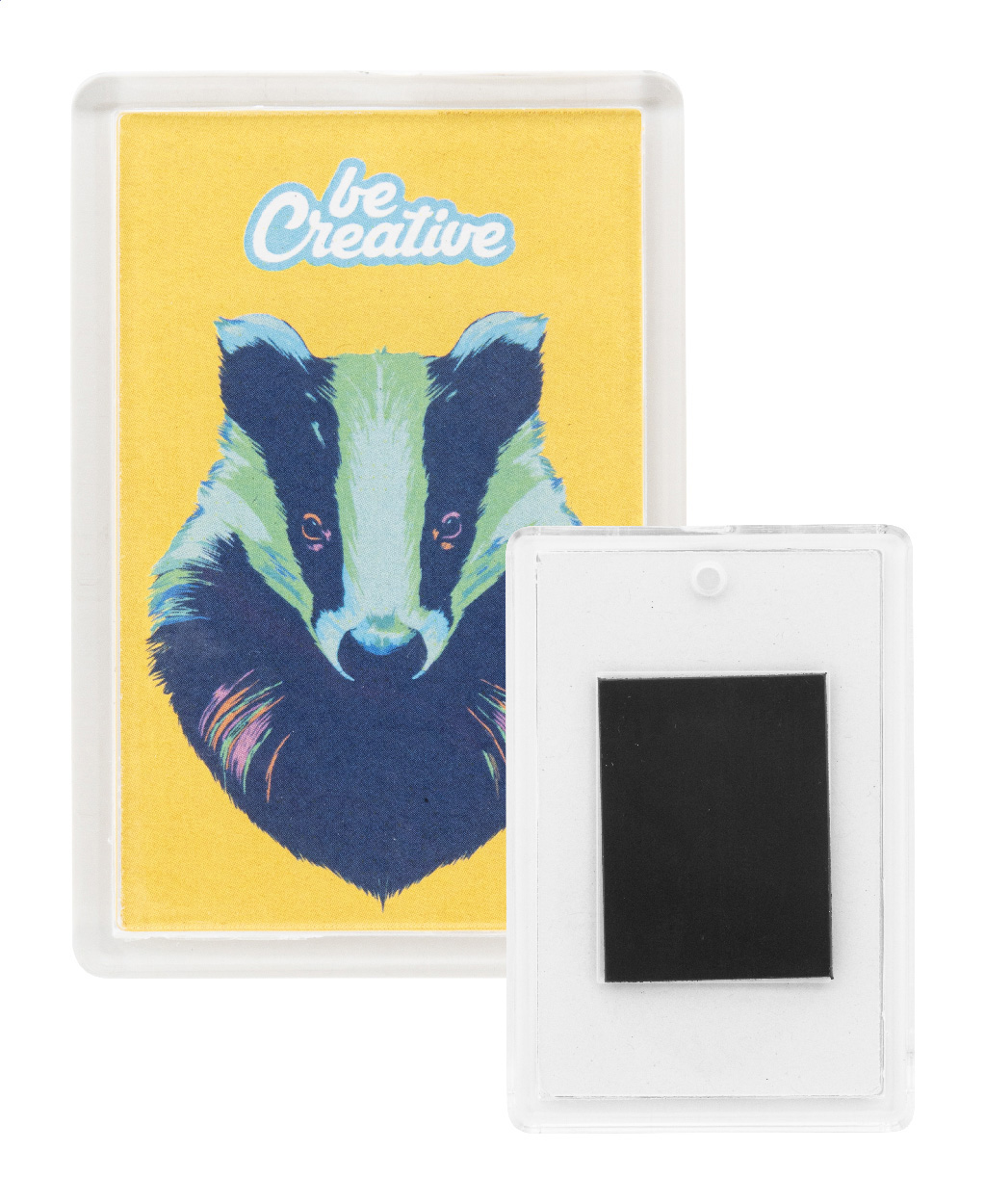 PrintMag Rect magnet na ledničku Bílá