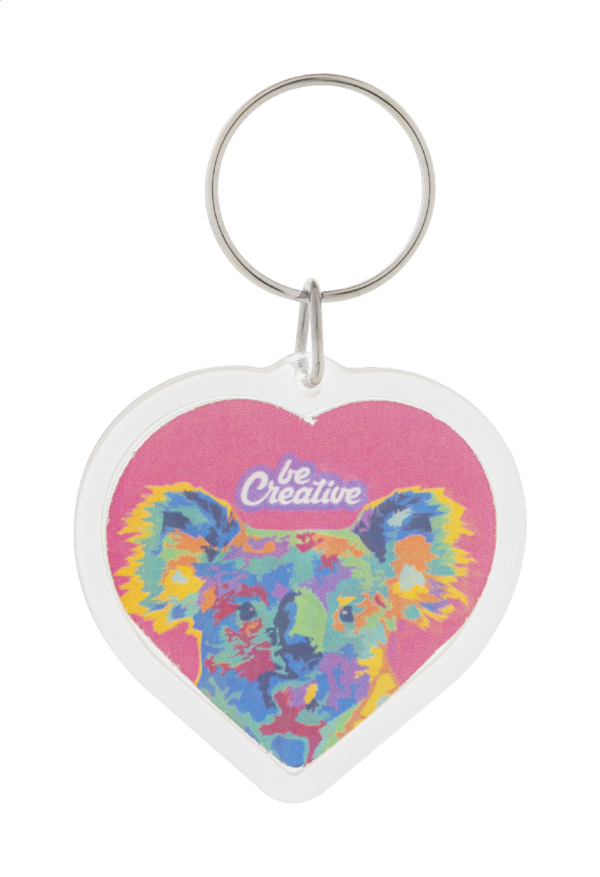 PrintFob Love přívěsek na klíče Průhledná