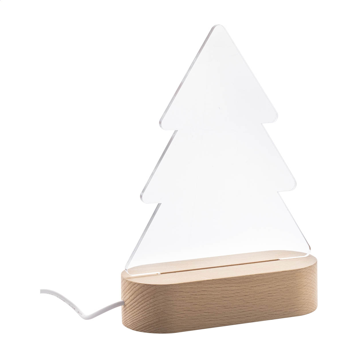 Woodify Xmas LED světelná trofej na vánoční stromeček Průhledná, Přírodní