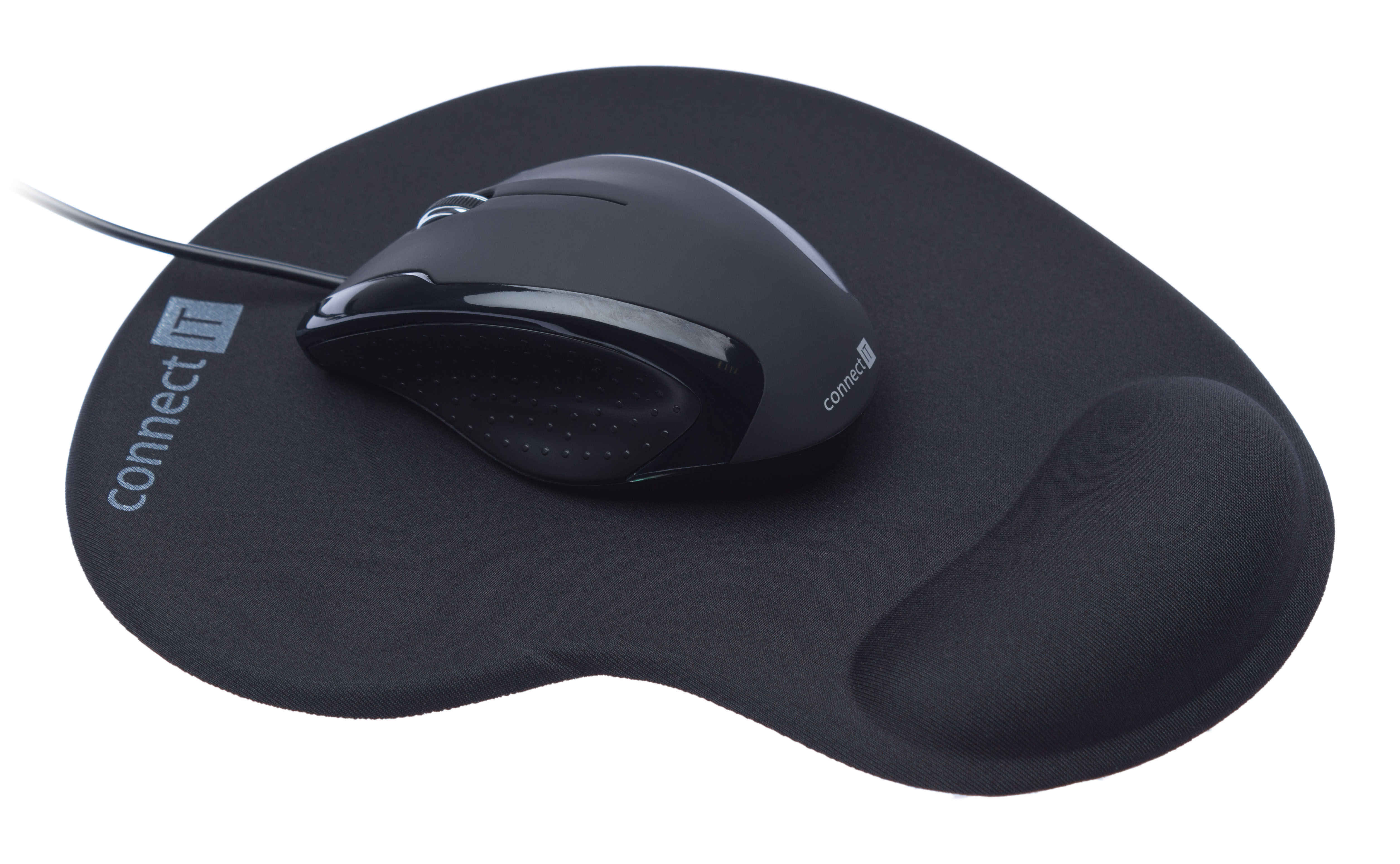 CONNECT IT optická myš + gelová podložka - Černá