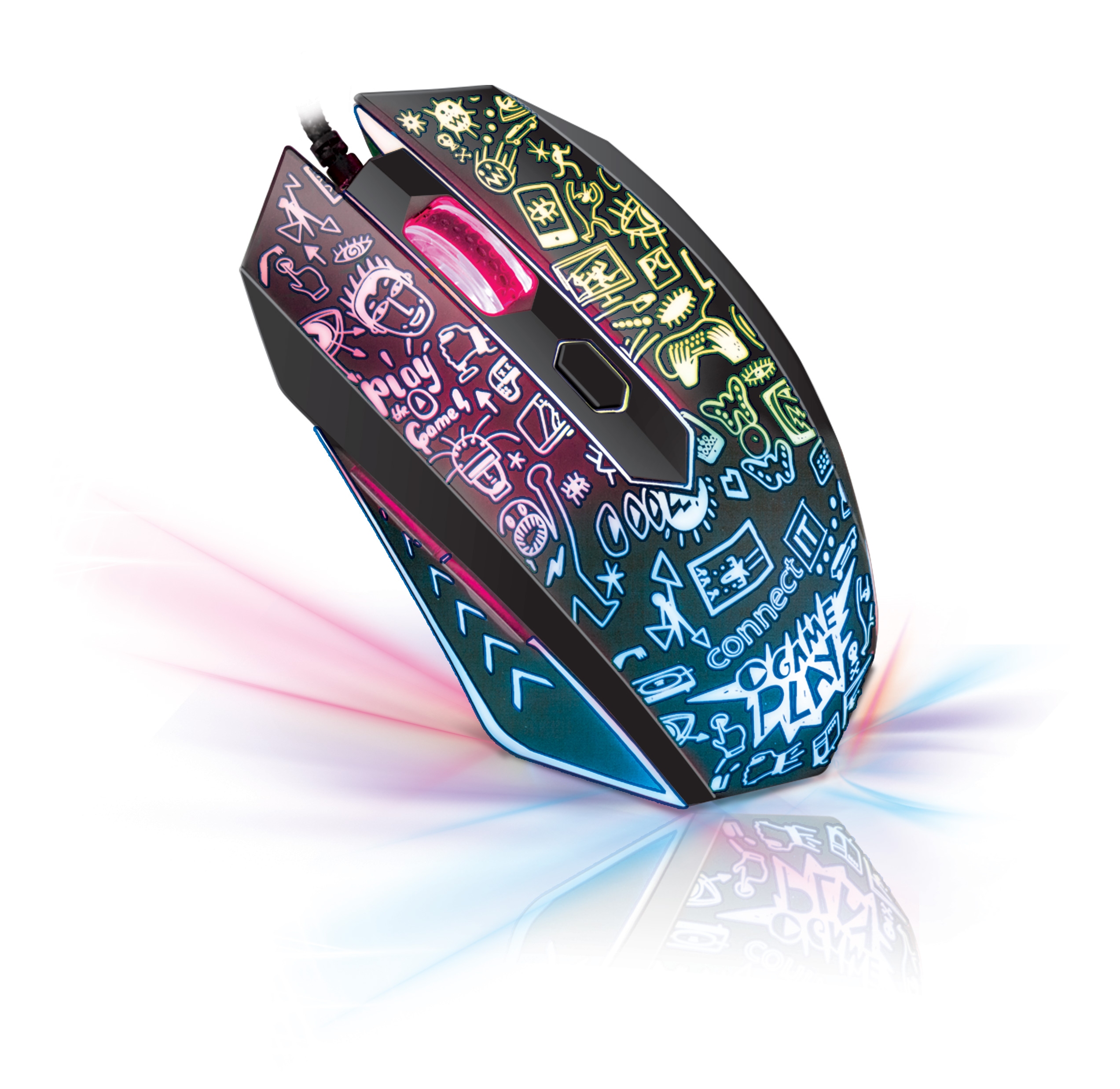 CONNECT IT DOODLE herní myš - Černá