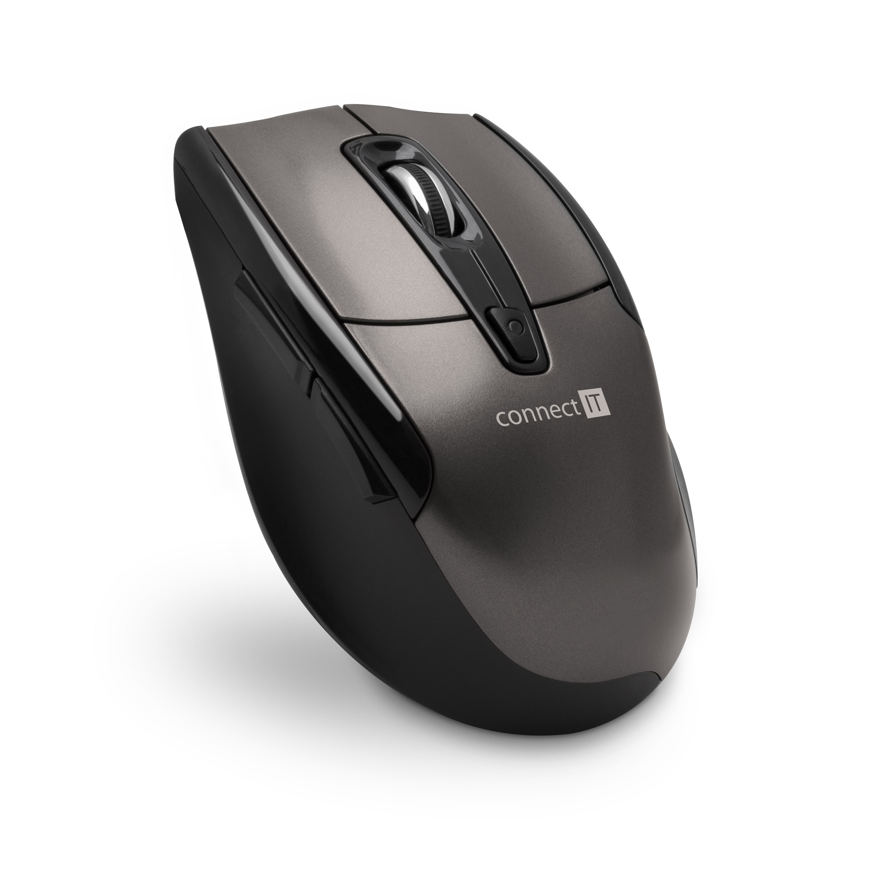 CONNECT IT Bezdrátová laserová myš, (+ 2x AAA baterie zdarma) - Černá