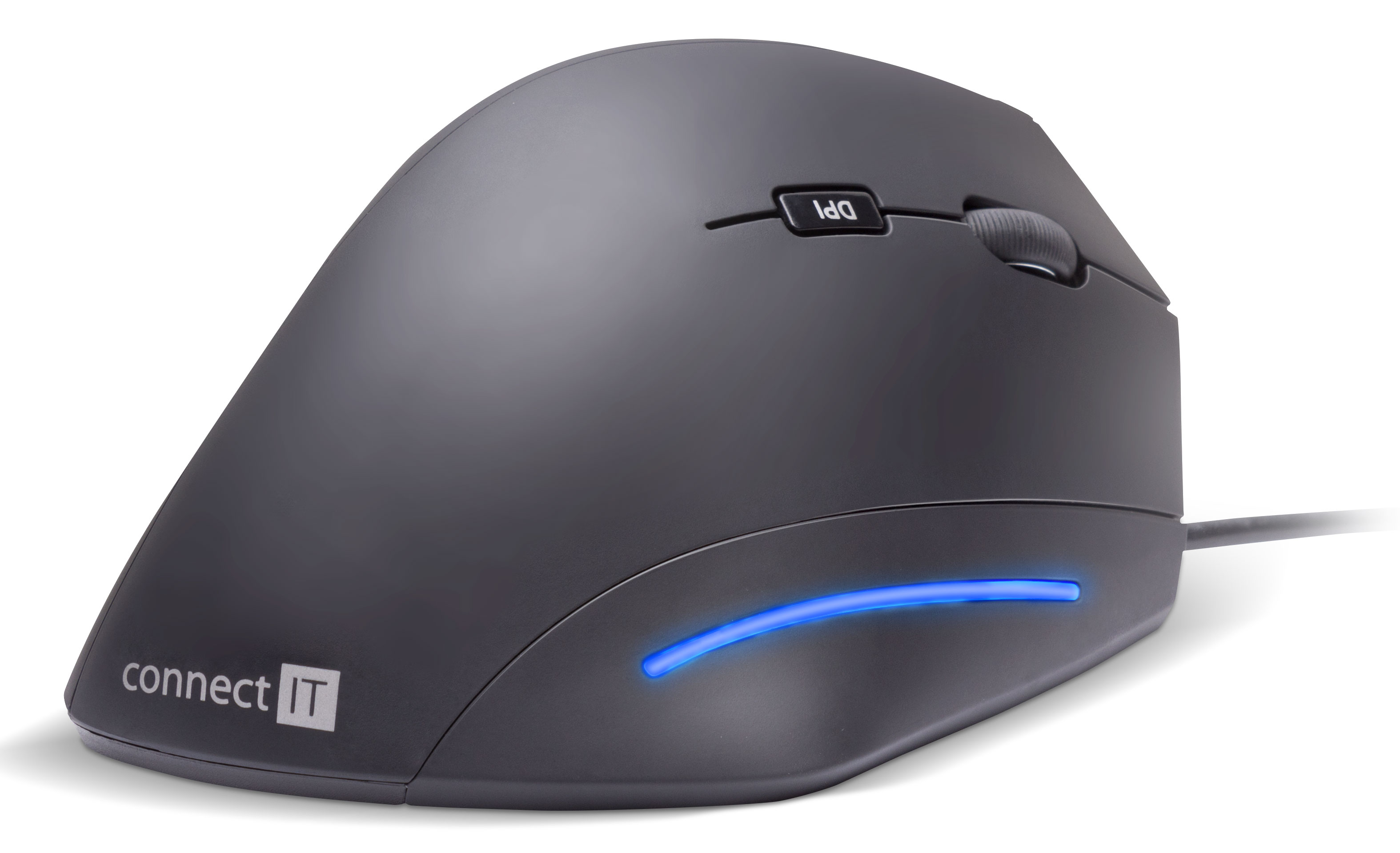 CONNECT IT FOR HEALTH Verti Wire ergonomická vertikální myš, drátová - Černá