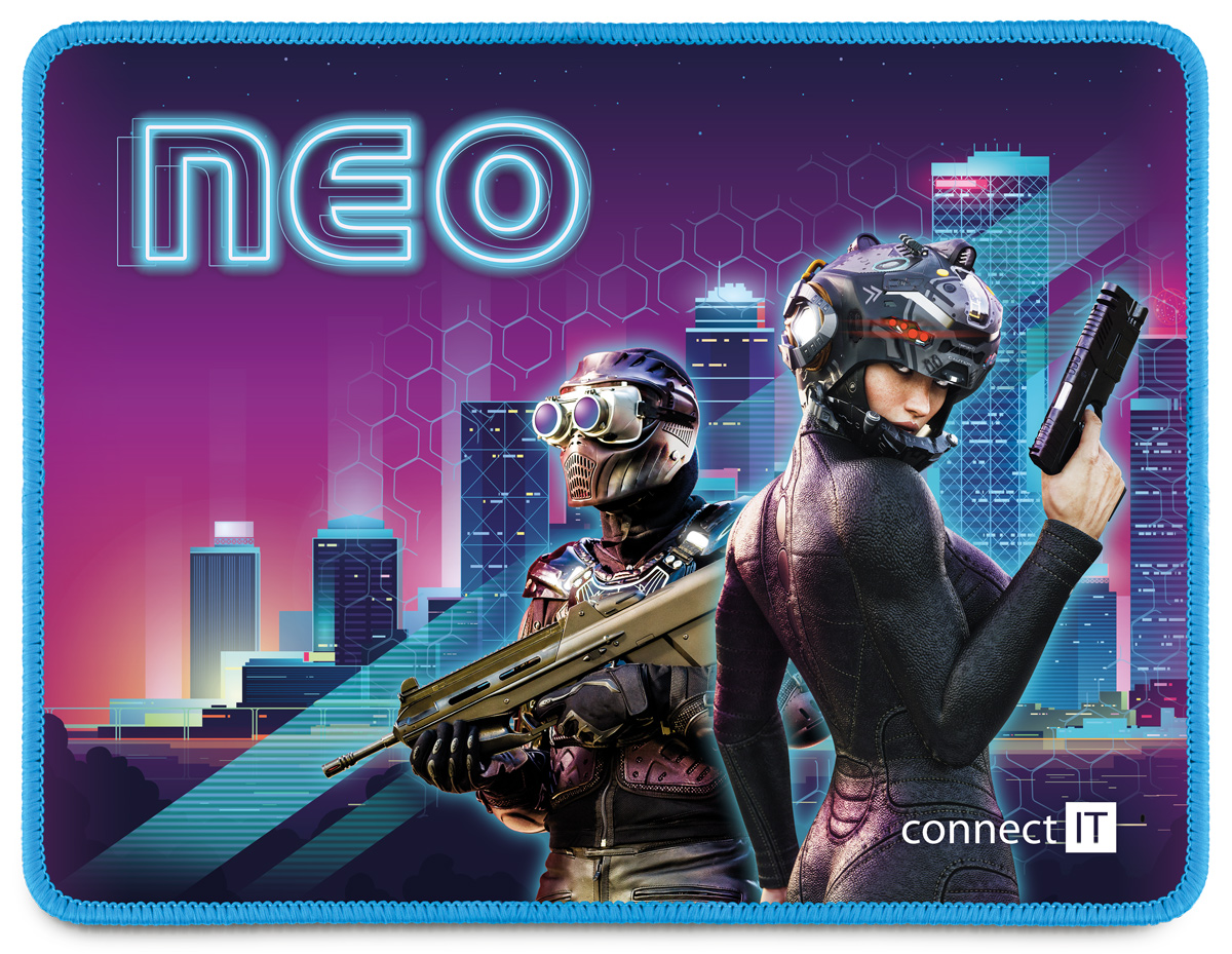 CONNECT IT NEO podložka pod myš, svítící, vel. S (320 × 245 mm) - Barevná