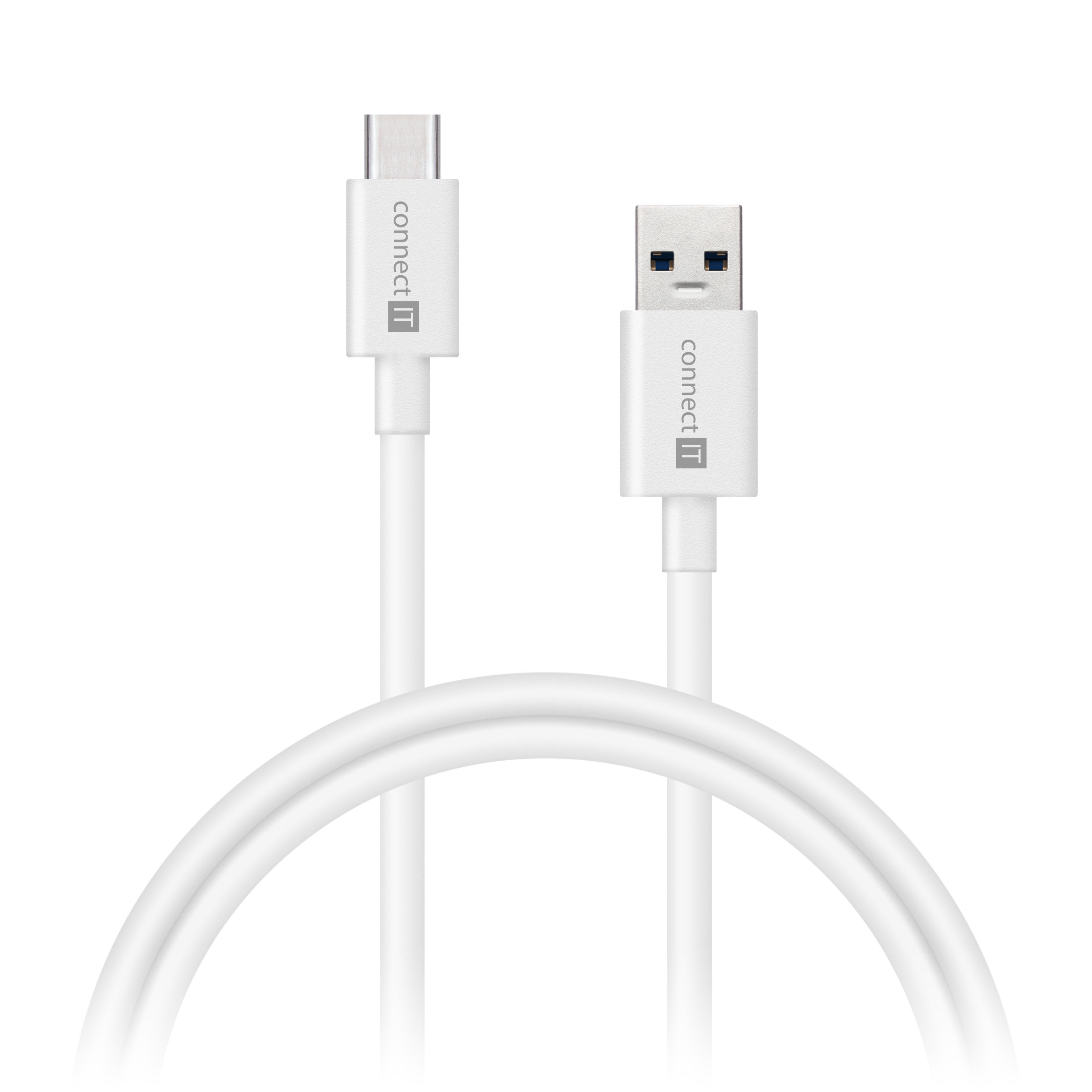 CONNECT IT Wirez USB-C (Type C) -> USB-A, USB 3.1 Gen 1, 0,5 m - Bílá