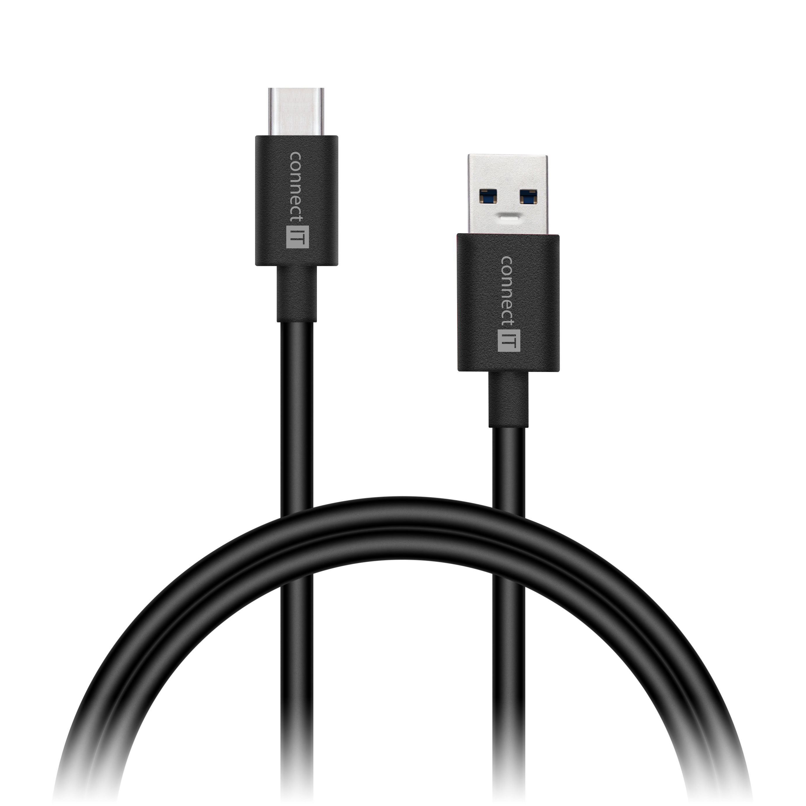 CONNECT IT Wirez USB-C (Type C) -> USB-A, USB 3.1 Gen 1, 2 m - Černá