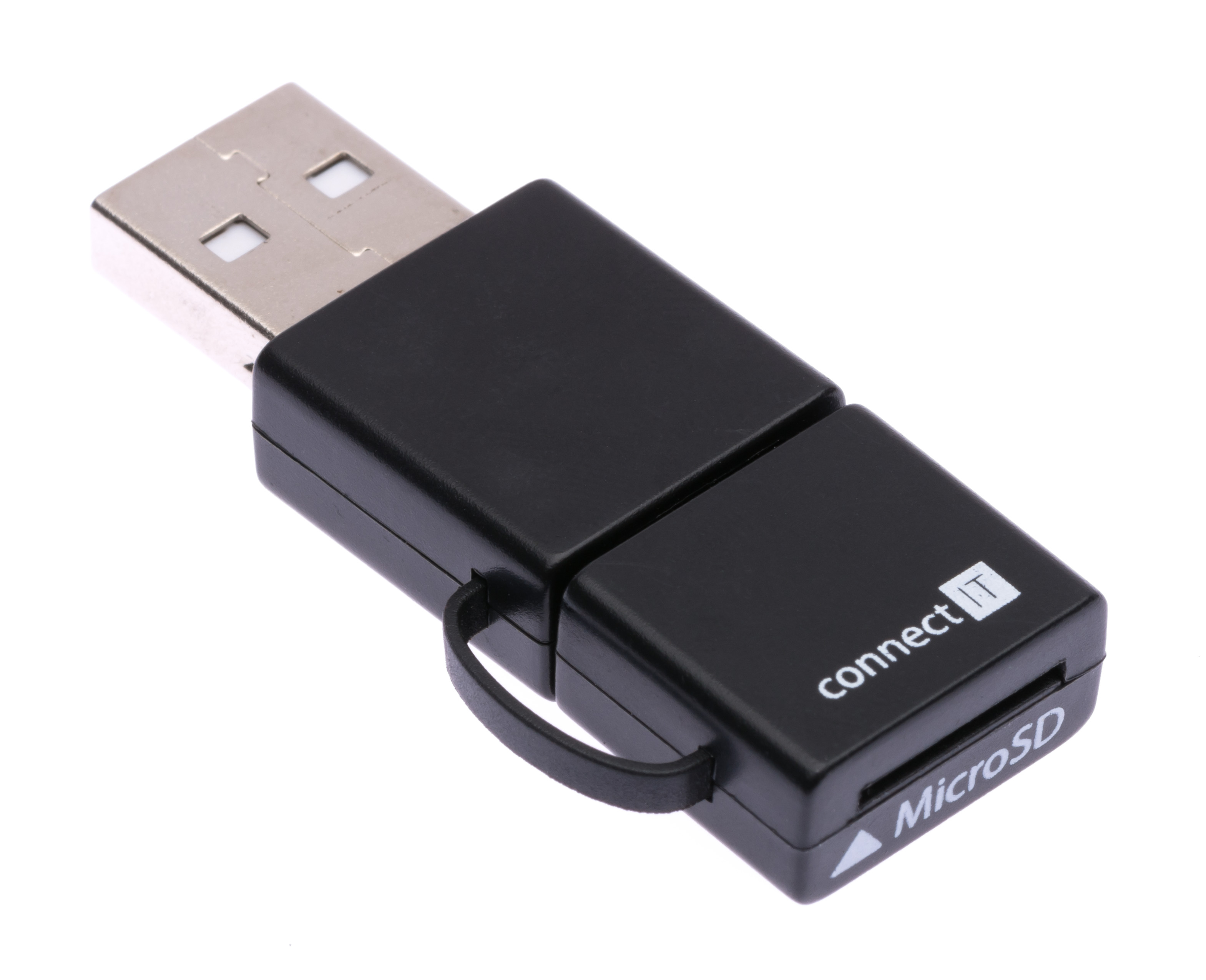 CONNECT IT SMART OTG čtečka MicroSD/HC pro mobilní telefony a PC - Černá