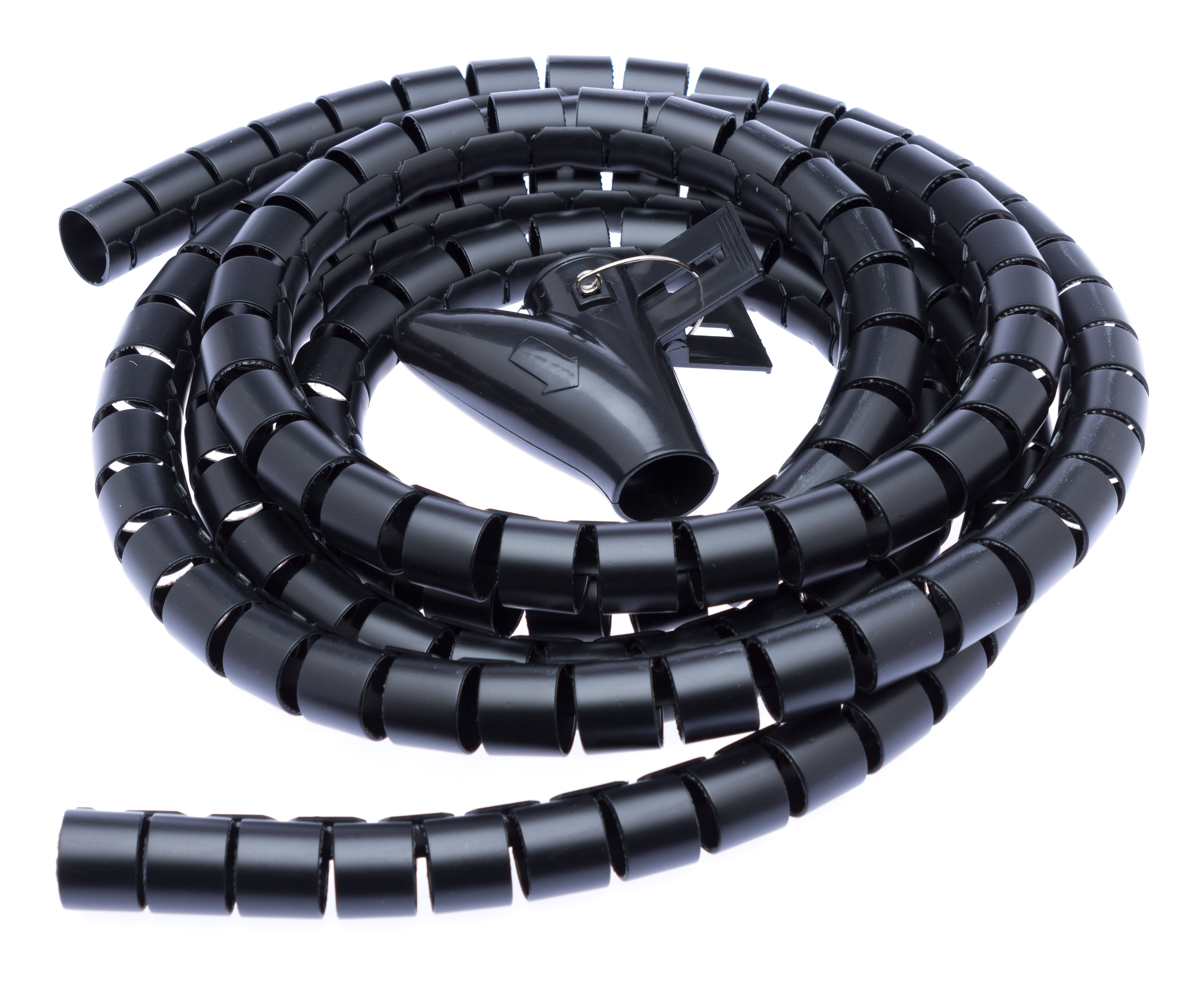 CONNECT IT trubice pro vedení kabelů WINDER, 2,5m x 20mm - Černá