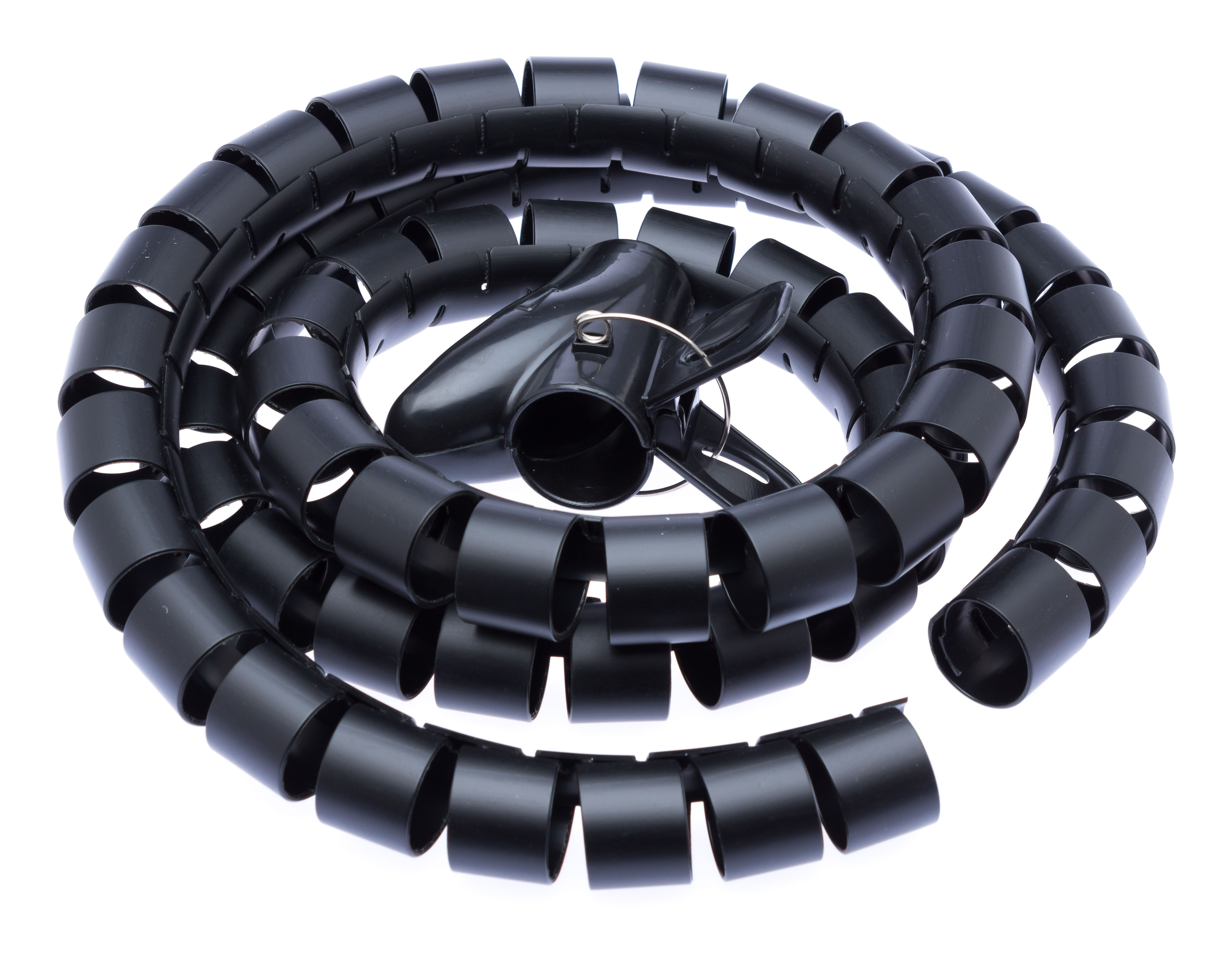 CONNECT IT trubice pro vedení kabelů WINDER, 1,5m x 30mm - Černá