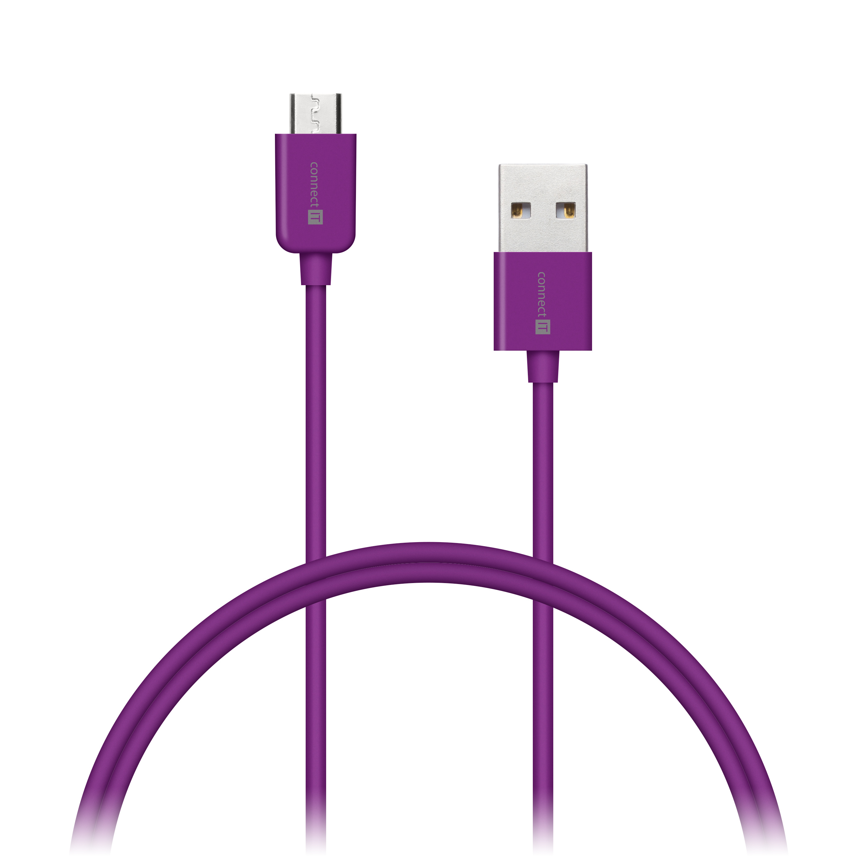 CONNECT IT Wirez COLORZ kabel micro USB - USB, 1m - Fialová