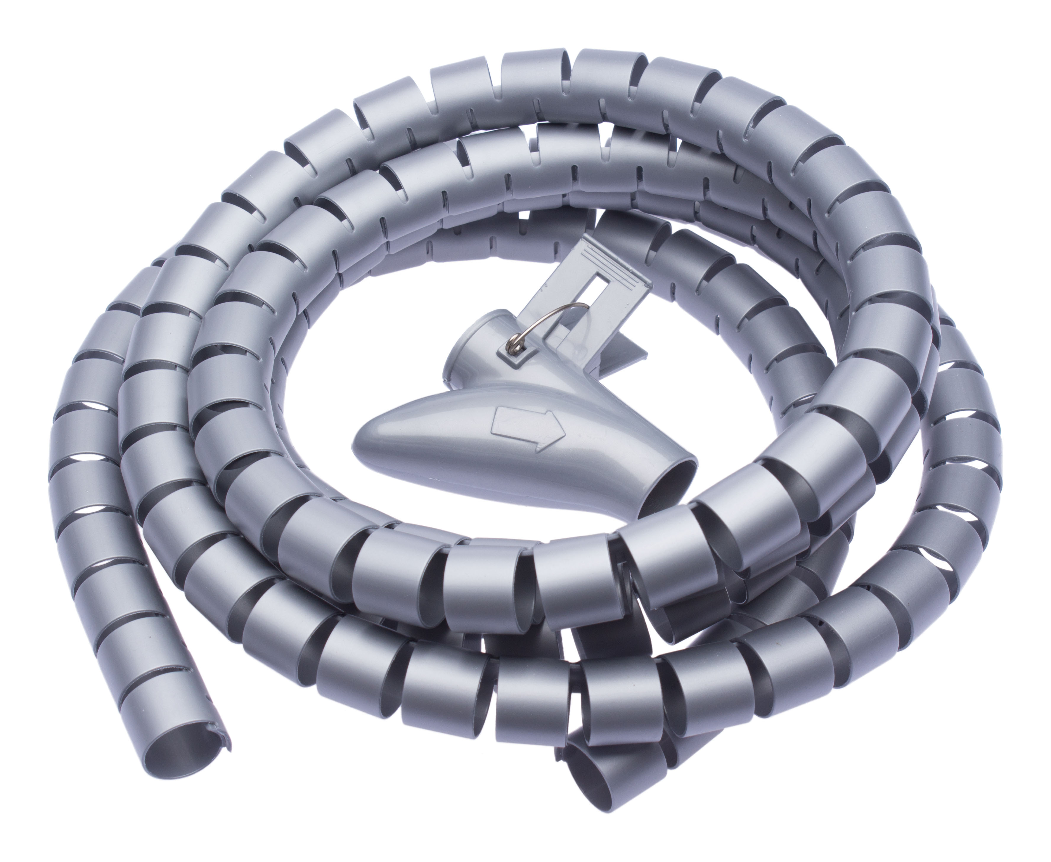 CONNECT IT trubice pro vedení kabelů WINDER, 2,5m x 20mm - Šedá