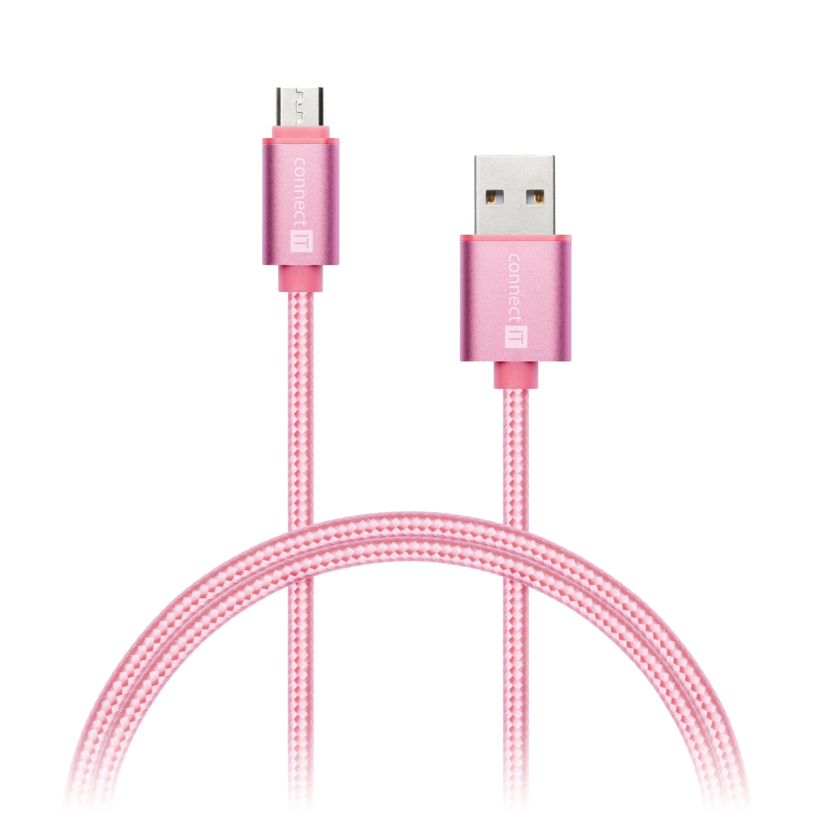 CONNECT IT Wirez Premium Metallic micro USB - USB, 1m - Rose Gold