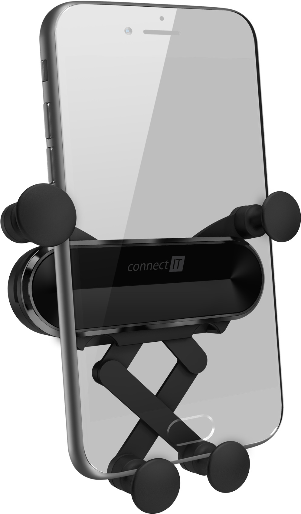 CONNECT IT InCarz SPIDER univerzální držák do auta, do mřížky - Černá a stříbrná