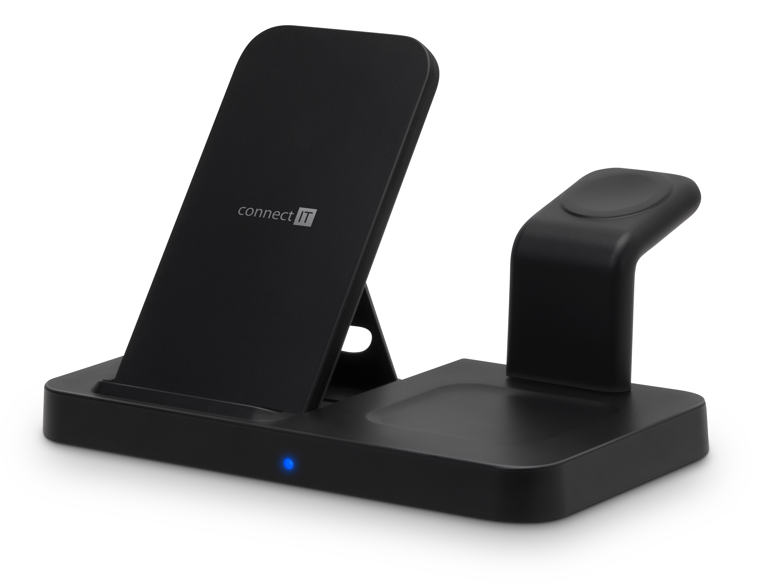 CONNECT IT MultiCharge 3v1 bezdrátová Qi nabíječka pro SAMSUNG - Černá