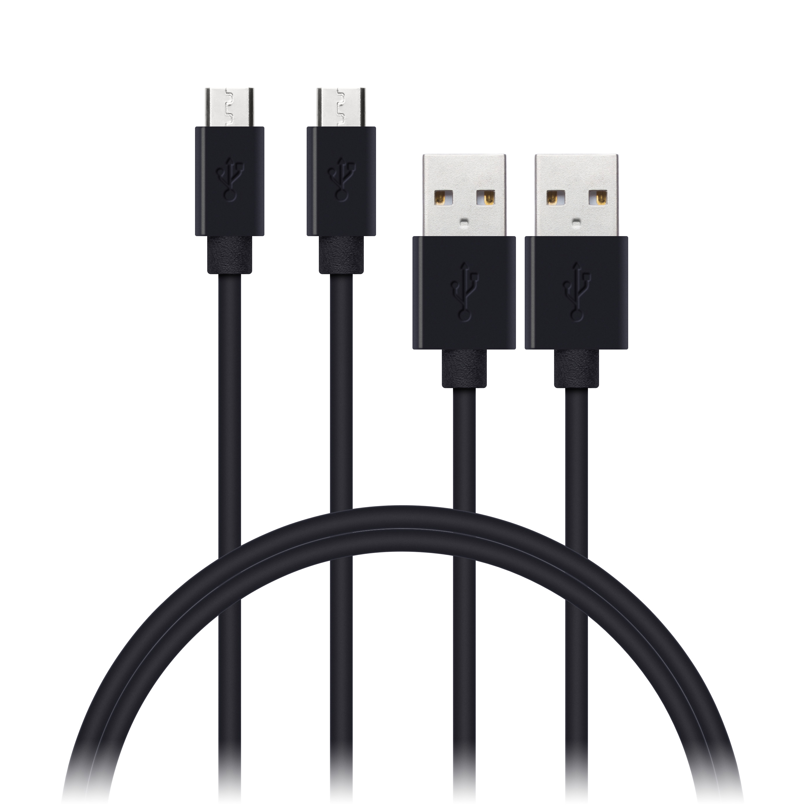 CONNECT IT Wirez Micro USB - USB, 1 m (2 ks v balení) - Černá