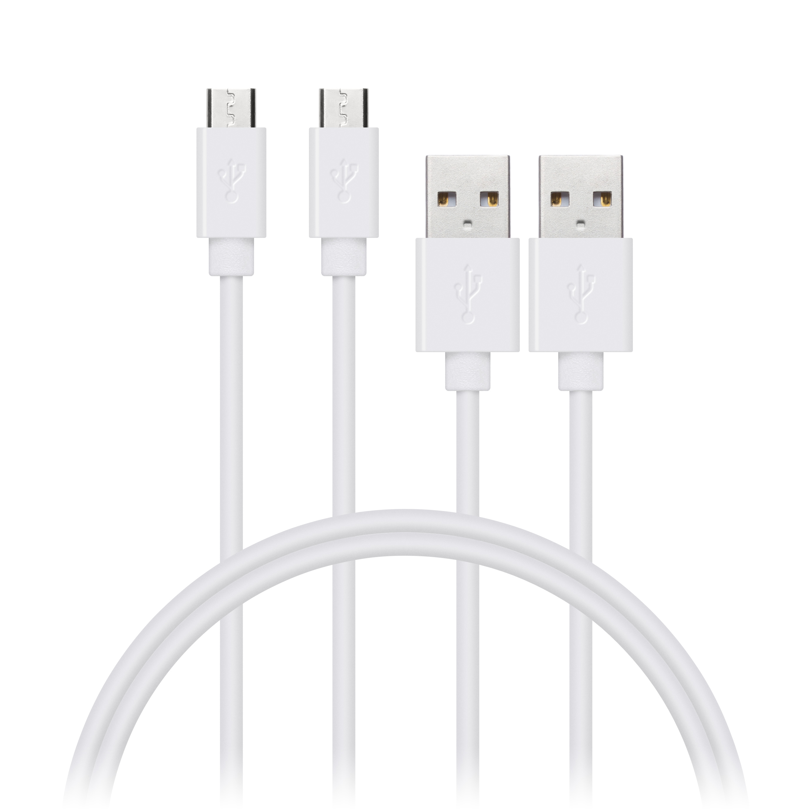 CONNECT IT Wirez Micro USB - USB, 1 m (2 ks v balení) - Bílá