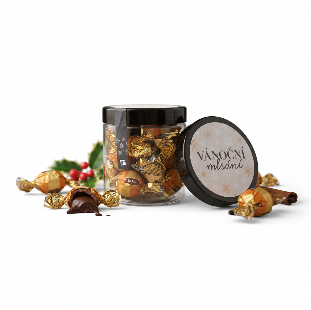 Dárková dóza plněná italskými čokoládovými pralinkami - 15 ks