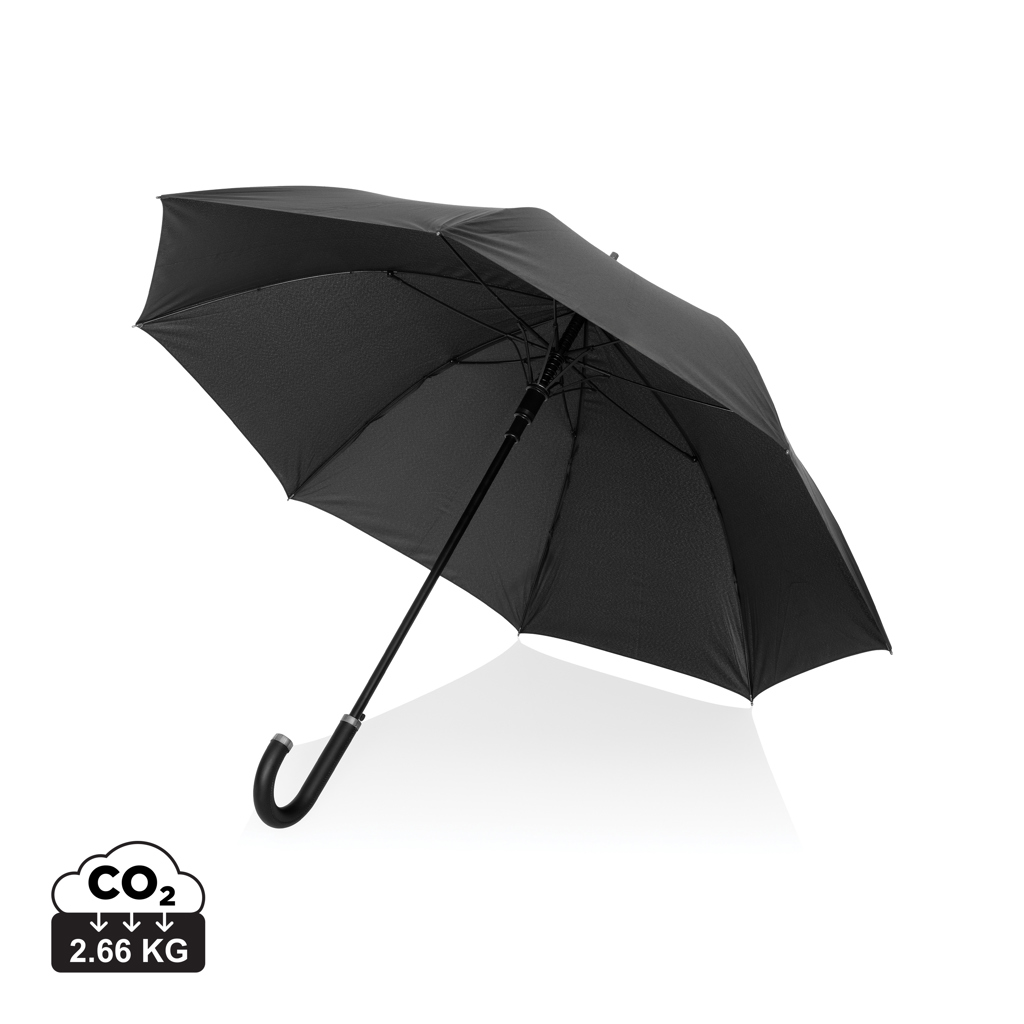 25” deštník Swiss Peak Vero z Aware™ RPET s luxusní rukojetí Černá