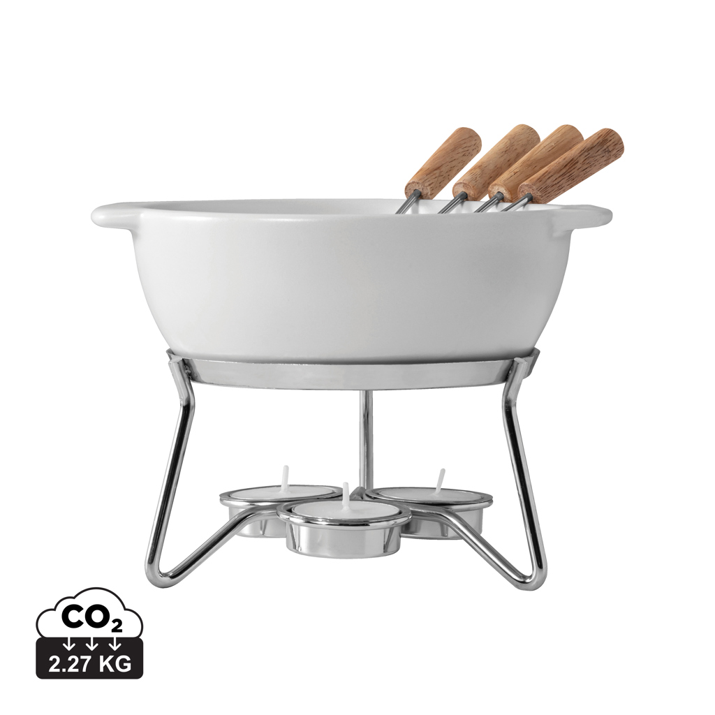 Sada na sýrové fondue BOSKA – 750 ml Bílá