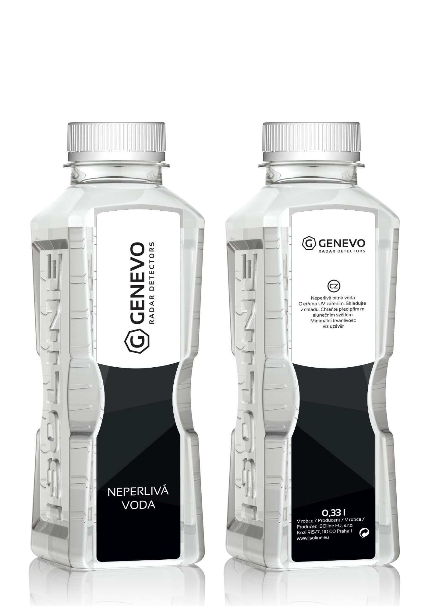 Neperlivá voda v lahvi ECO 30% rPET, 330 ml