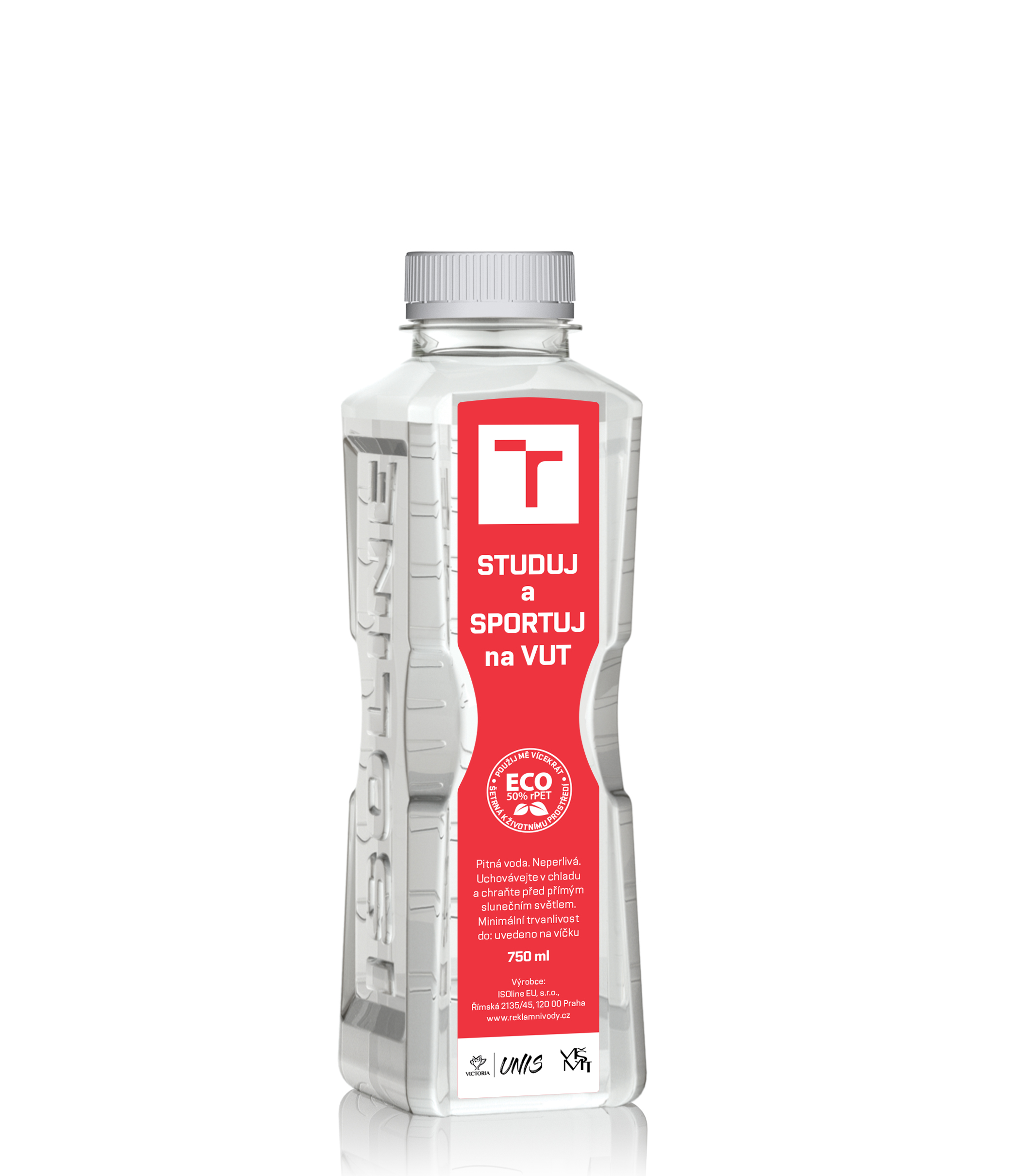 Neperlivá voda v lahvi ECO 30% rPET, 750 ml