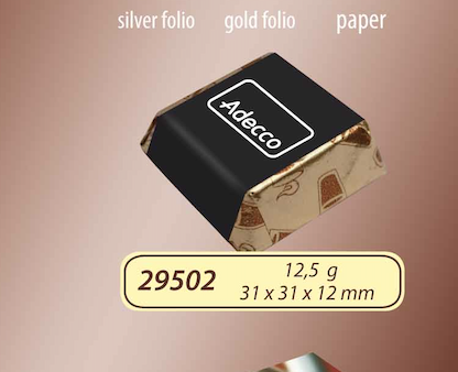 Horká mléčná čokoláda s reklamním potiskem, 12,5 g