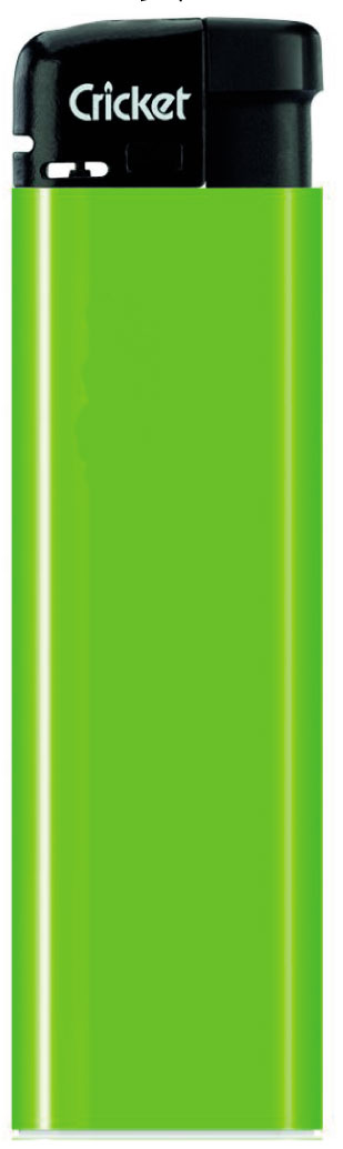Plastový zapalovač Cricket Electronic Fluo - neon světle zelená