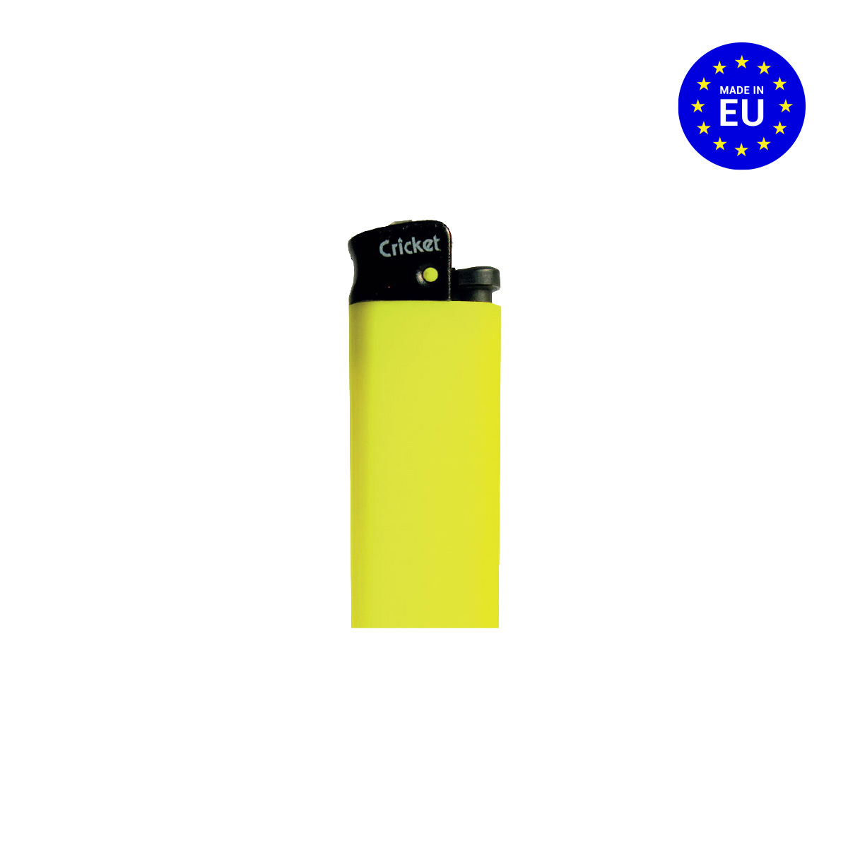 Plastový zapalovač Cricket Mini Fluo - neon žlutá