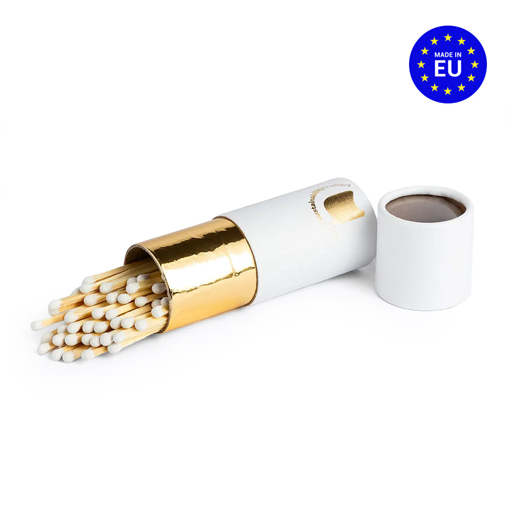 Klasické zápalky v papírovém tubusu s proužkem - vícebarevná