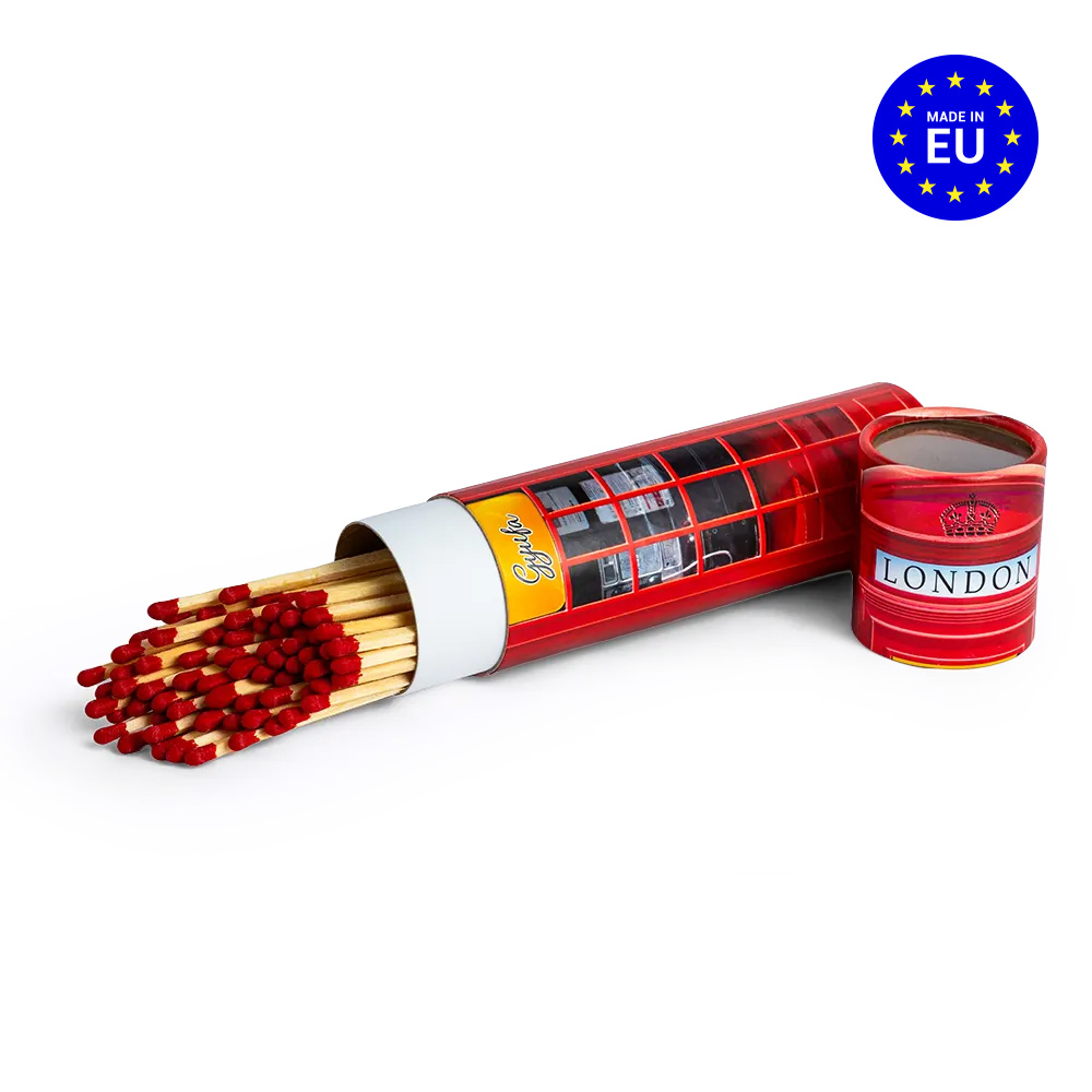 Dlouhé zápalky v papírovém tubusu - vícebarevná