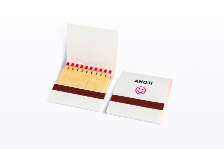 Ploché zápalky v papírové složce, M - vícebarevná