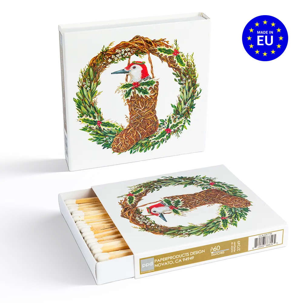 Dlouhé zápalky v ploché široké krabičce - vícebarevná