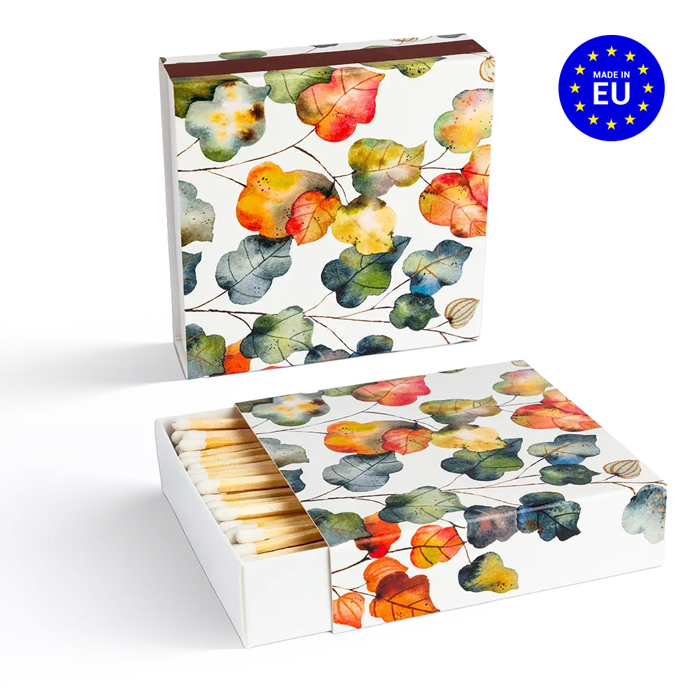 Dlouhé zápalky ve velké široké papírové krabičce - vícebarevná