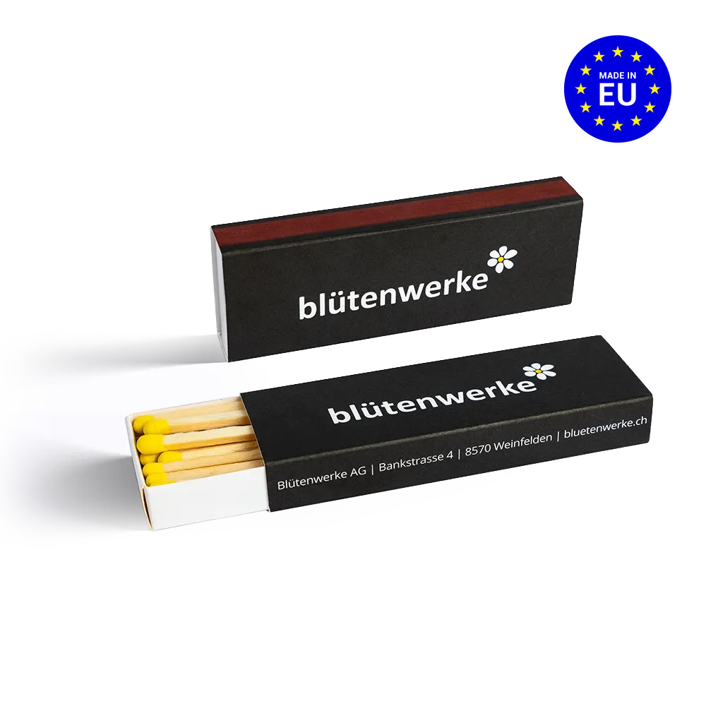 Dlouhé zápalky ve vyšší úzké papírové krabičce - vícebarevná