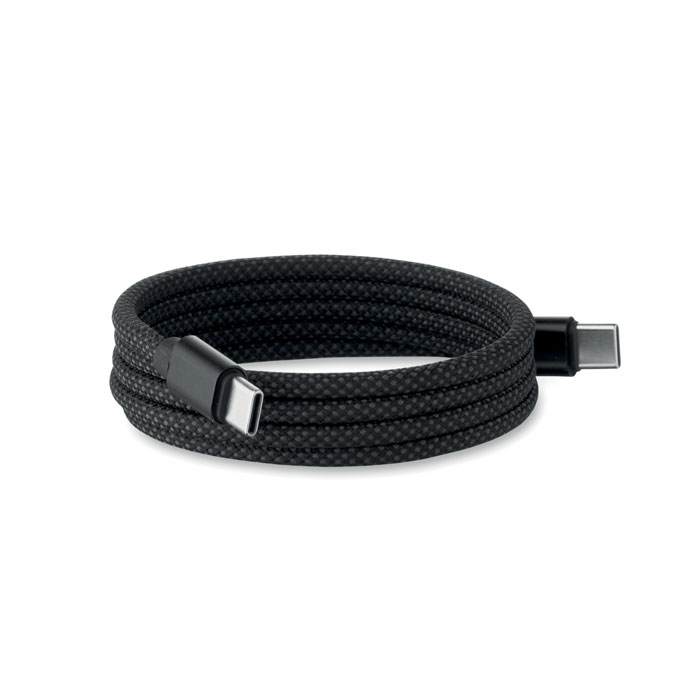 Opletený magnetický kabel BRAID - černá