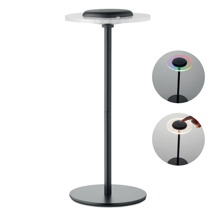 Dobíjecí stolní lampa LOUNGE - černá
