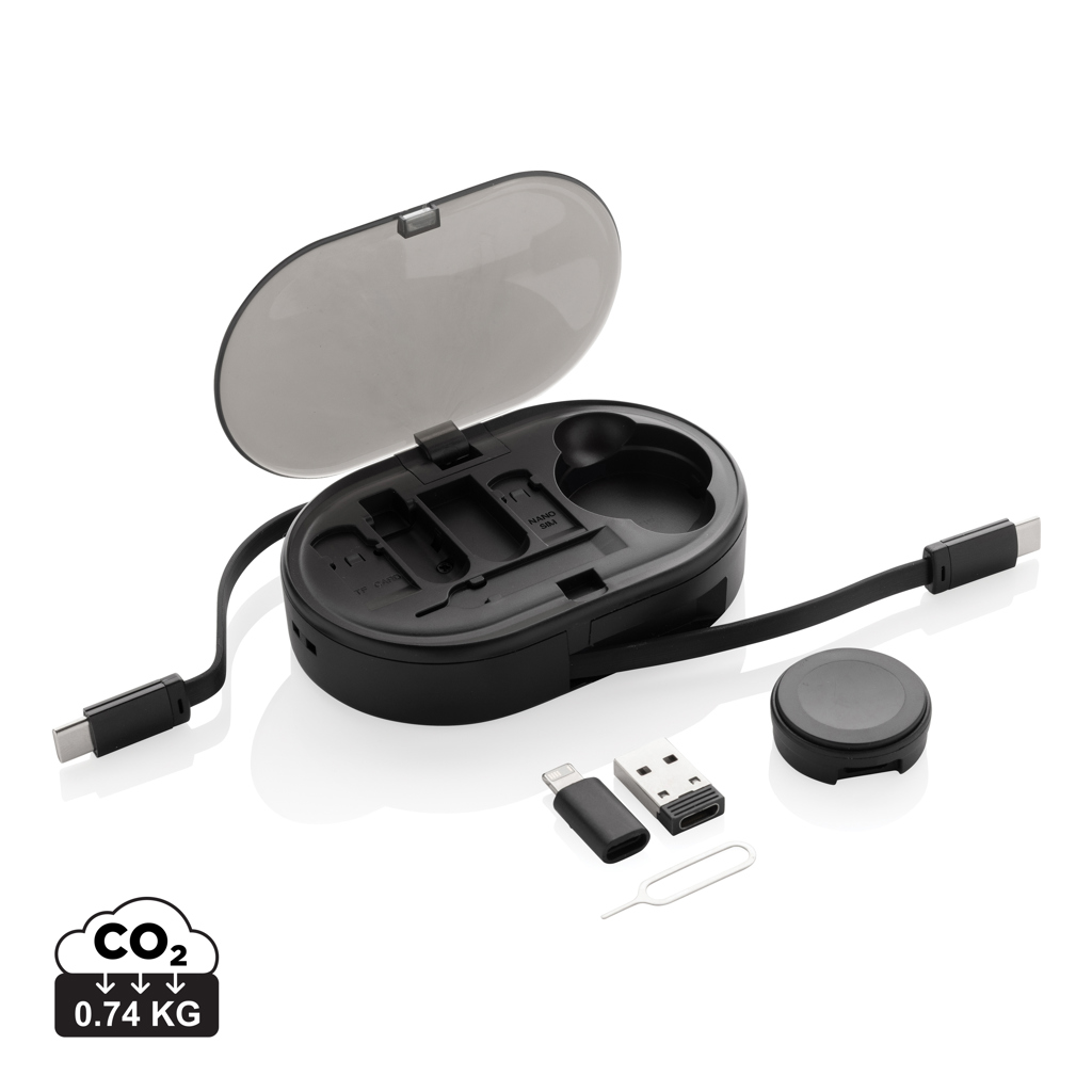 Multifunkční nabíjecí kabelová sada Chargevix 60W z RCS Černá