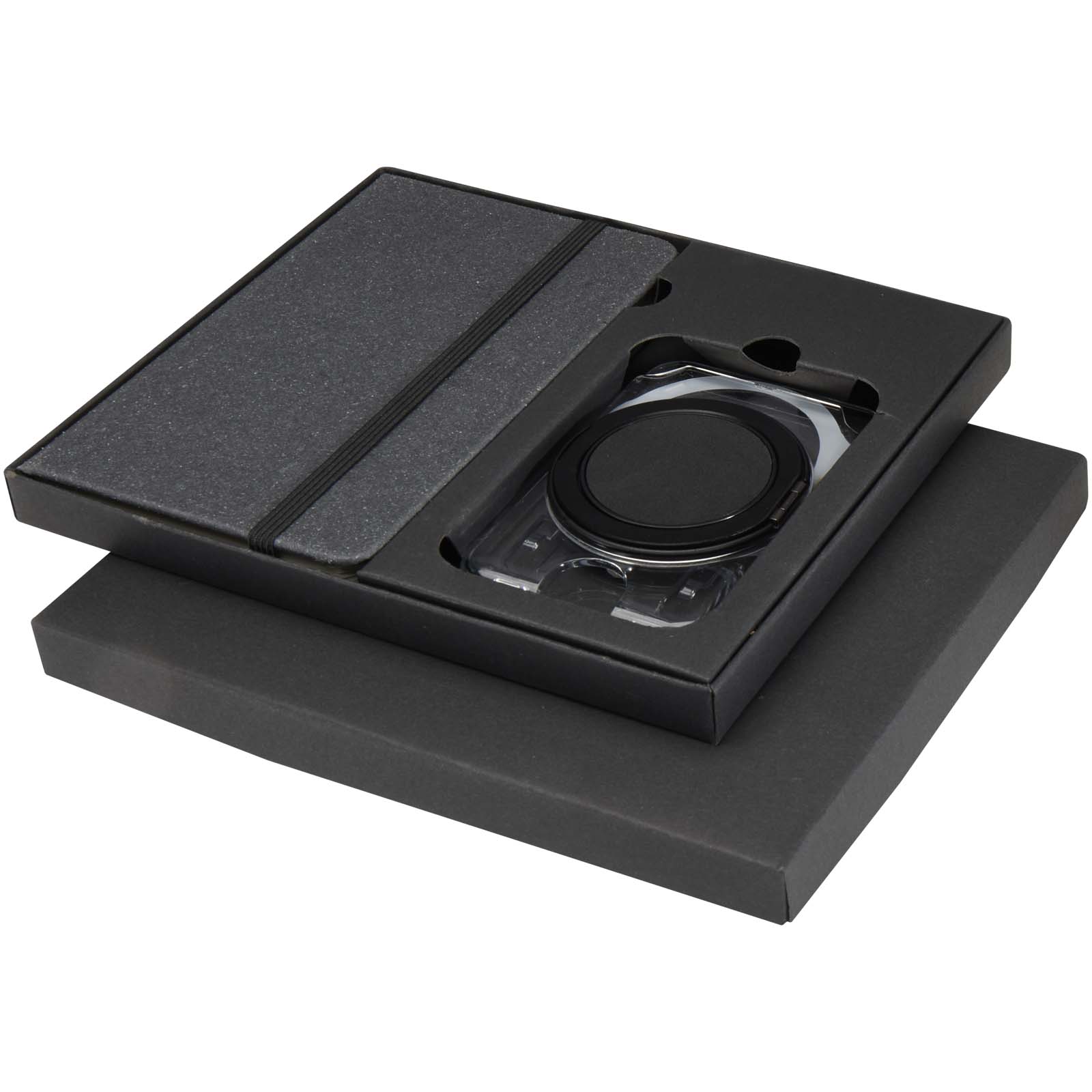 Dárková sada zápisníku A6 s pevnou obálkou a MagSafe peněženky Kern, Grey