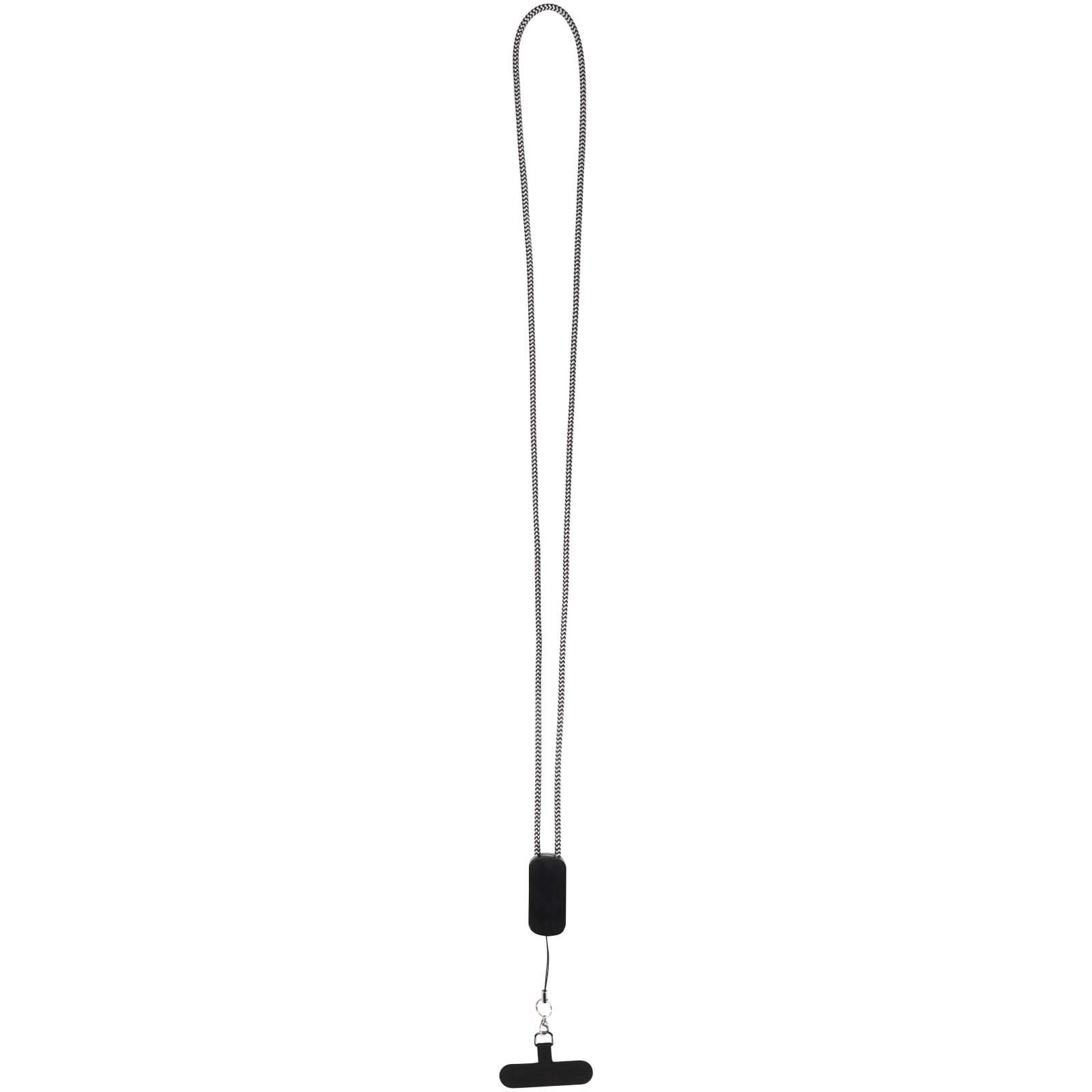 Šňůrka na smartphone Anser s integrovaným 27W 5v1 kabelem, Solid black