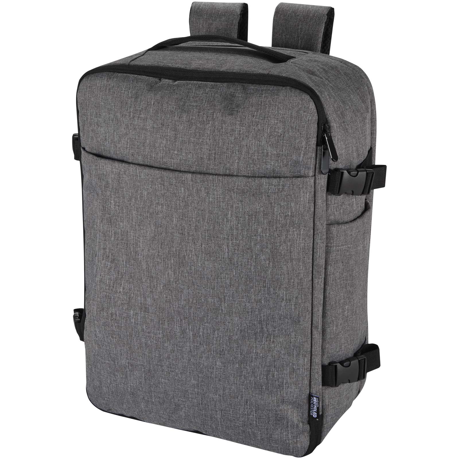 Batoh na 17palcový notebook Libra z recyklovaného GRS, 25 l, Heather grey