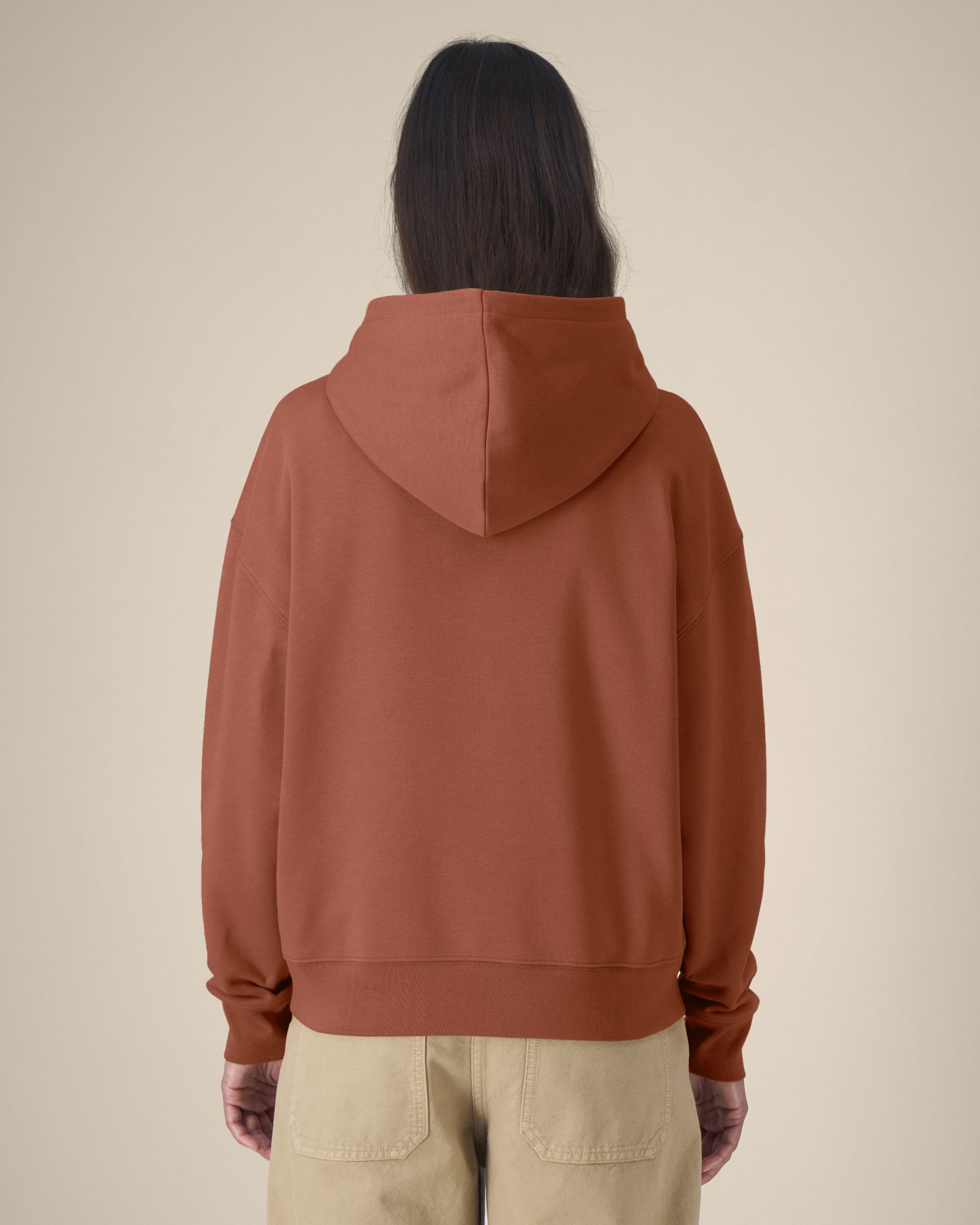 Pánská mikina s klokankou Stanley & Stella Chaser - heritage brown,