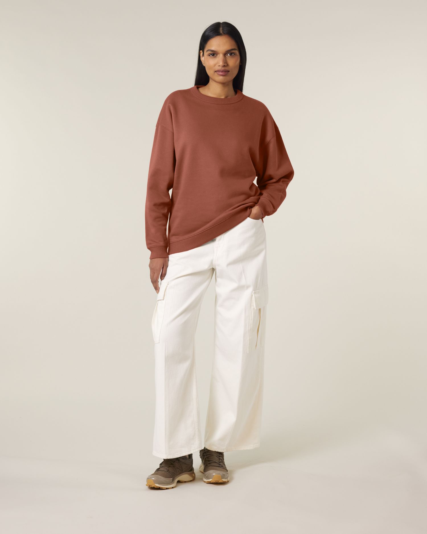 Dámská klasická mikina Stanley & Stella Stella Paloma - heritage brown,