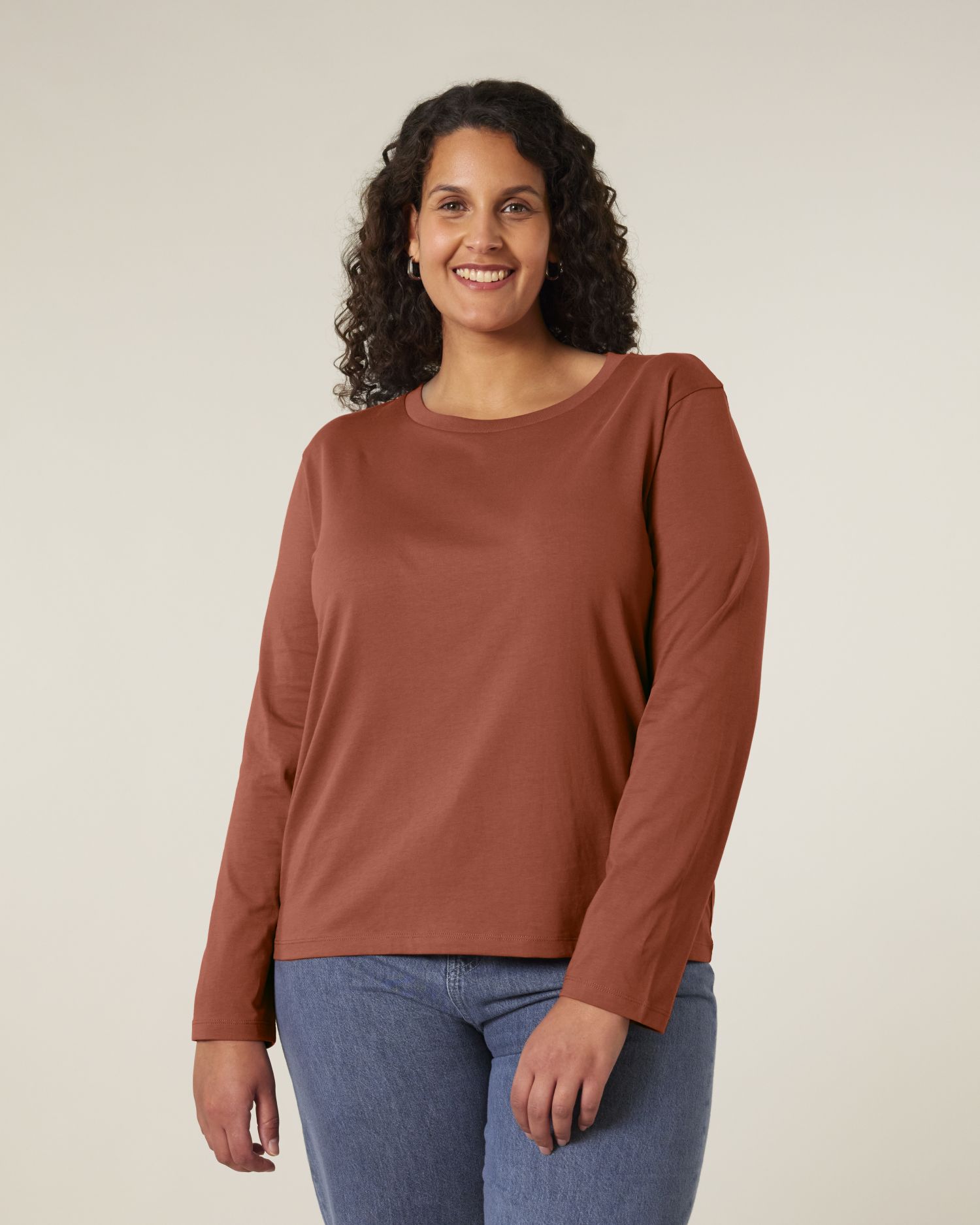 Dámské tričko s dlouhým rukávem Stanley & Stella Stella Muser Long Sleeve - heritage brown,