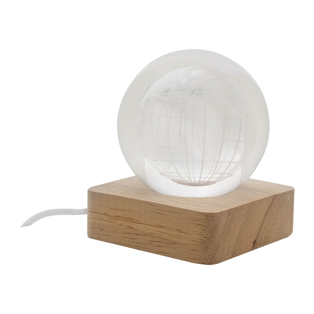 LumiGlobe skleněná světelná koule Průhledná