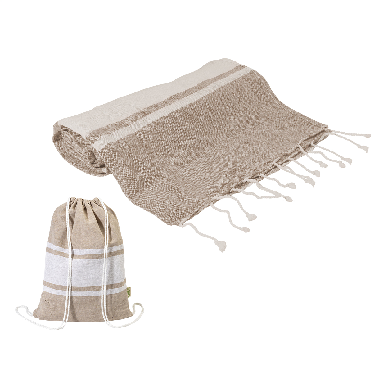 Tortuga plážový ručník z recyklované bavlny a taška se stahovací šňůrkou