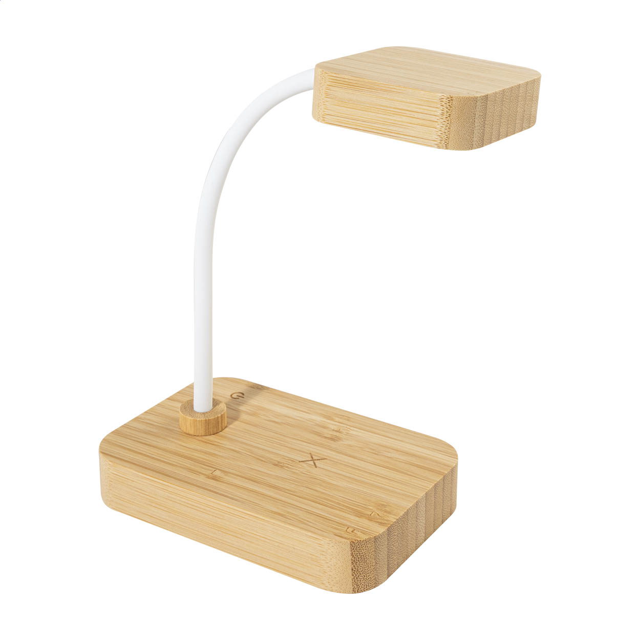 VoltGlow stolní lampa s bezdrátovou nabíječkou Přírodní, Bílá