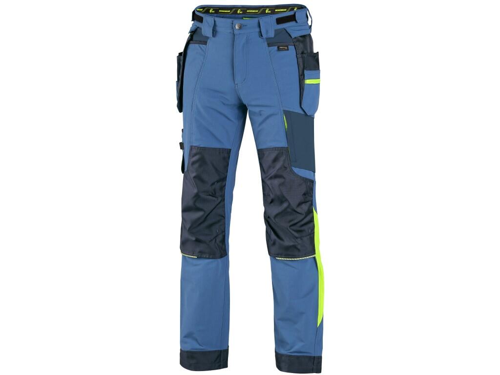 Pánské pracovní kalhoty Canis CXS NAOS - modrá / hv žlutá